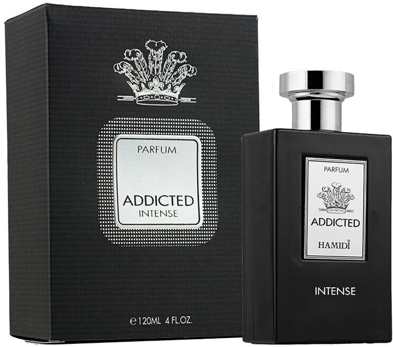 Image of Hamidi Addicted Intense Black, Fresh Liquid Perfume For Men Eau de Parfum - 120 ml