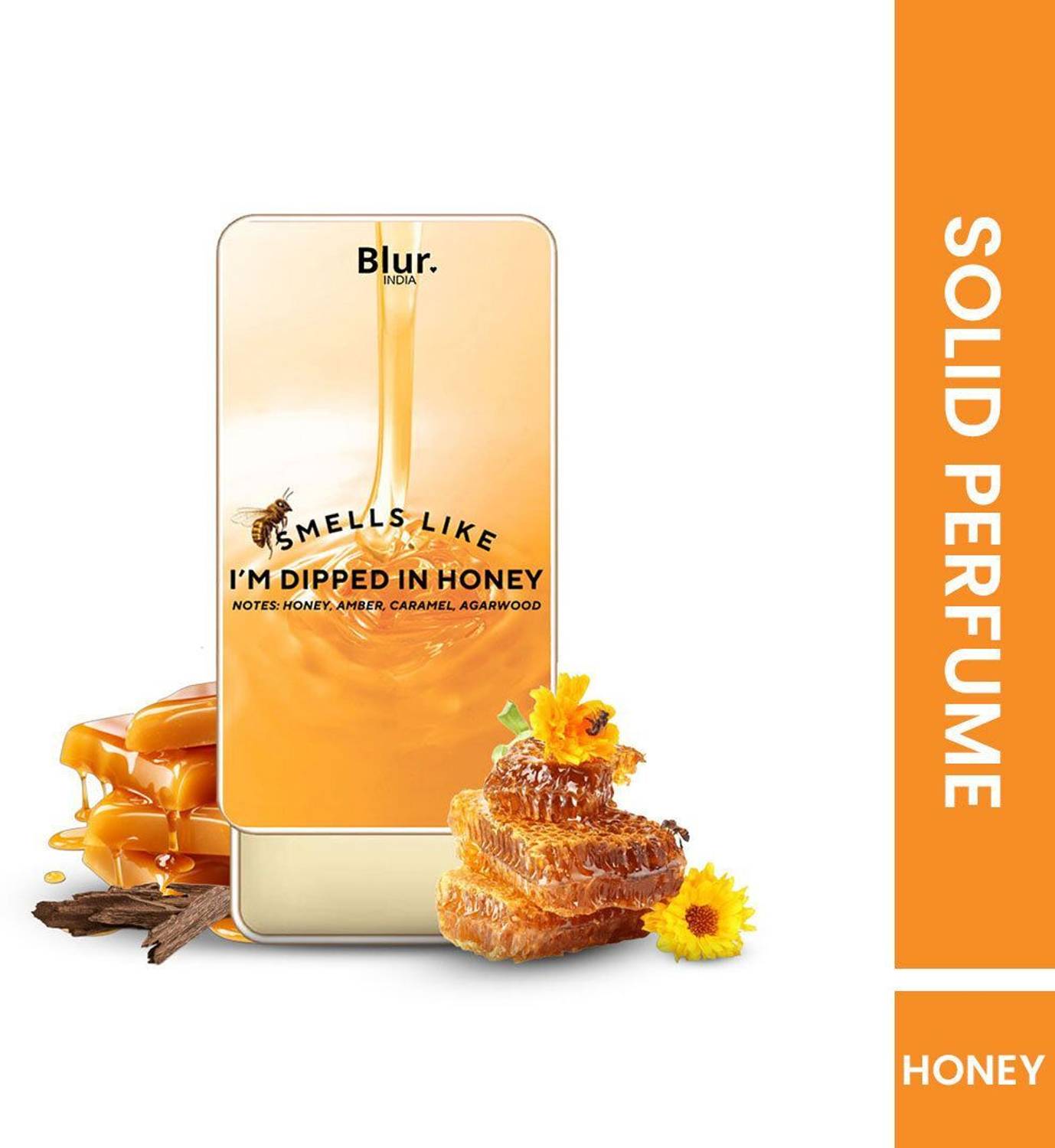 Blur India I Am Dipped In Honey™ Solid Perfume | Sweet Cozy Fragrance | Alcohol Free - 10g Perfume - 10 ml