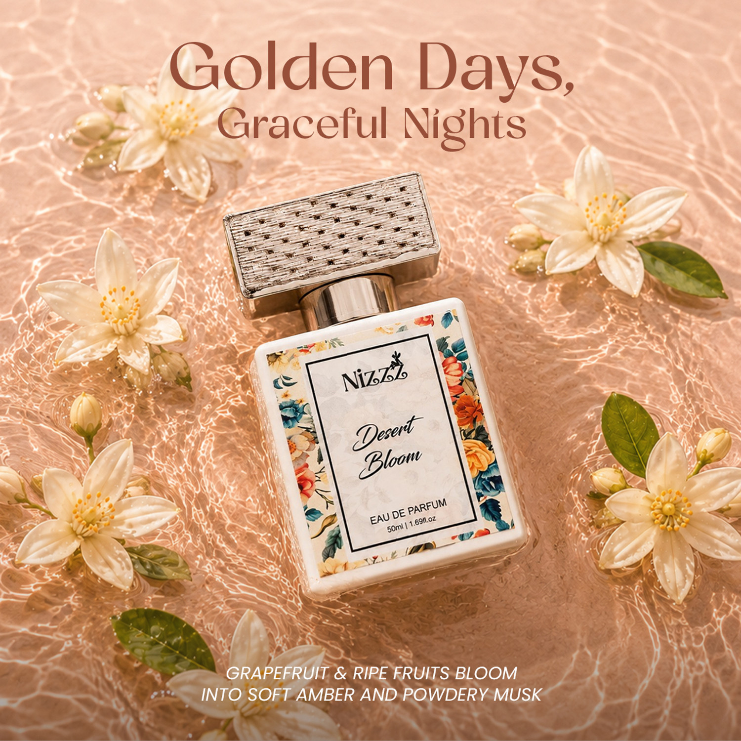 Image of NIZZZ Desert Bloom Floral Vanilla Perfume for Women Eau de Parfum - 50 ml
