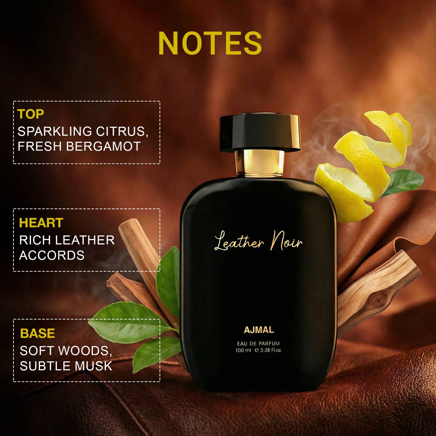Ajmal ARTISAN LEATHER NOIR 100 ml - Image 2