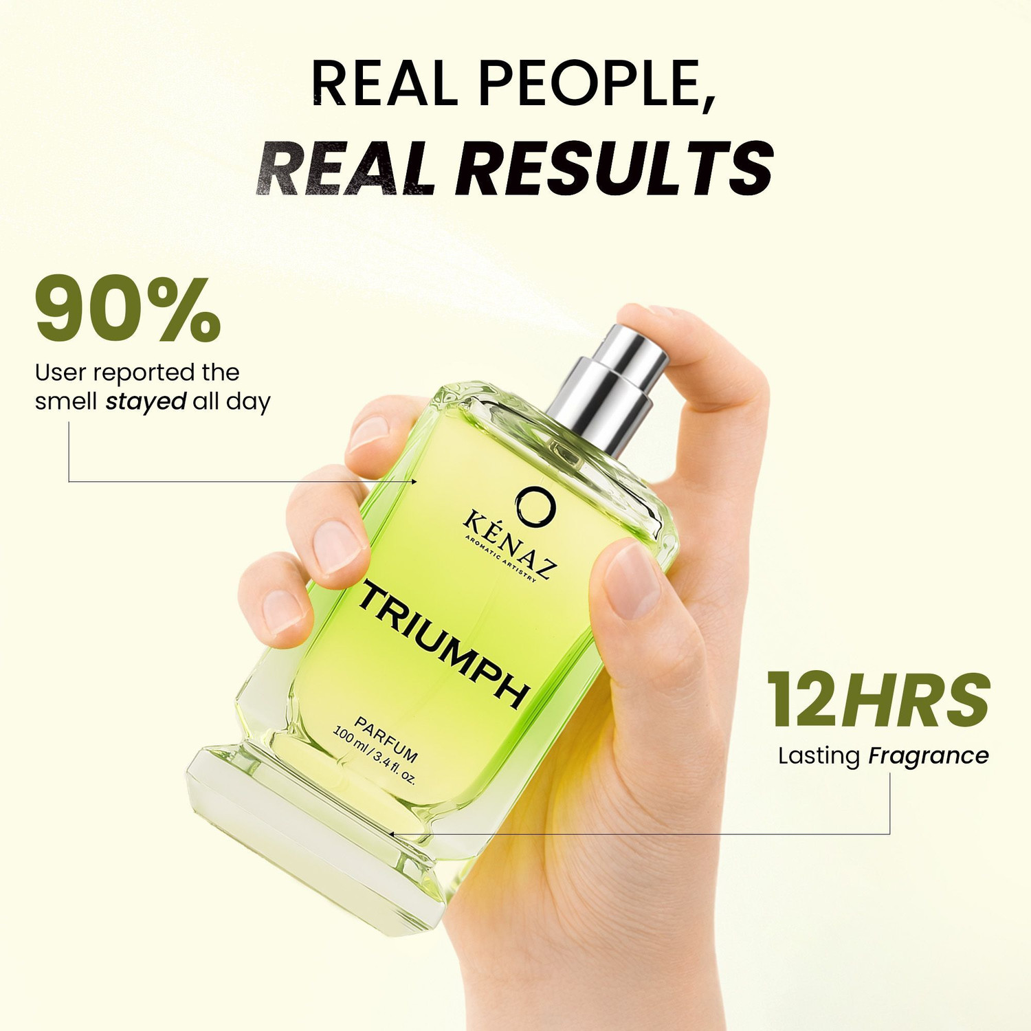 Image of Kenaz Triumph Long Lasting Perfume For Men | Citrus & Woody | 20% Oil Dubai Parfum Eau de Parfum - 100 ml