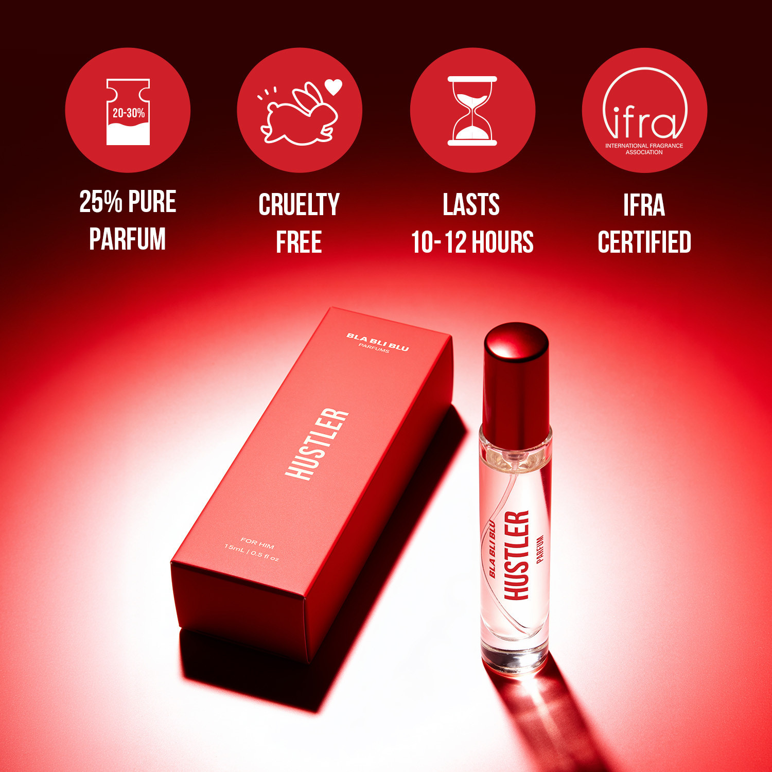 Image of BLA BLI BLU Hustler Men Perfume Spicy & Fruity Notes Long Lasting Perfume - 15 ml (For Men)