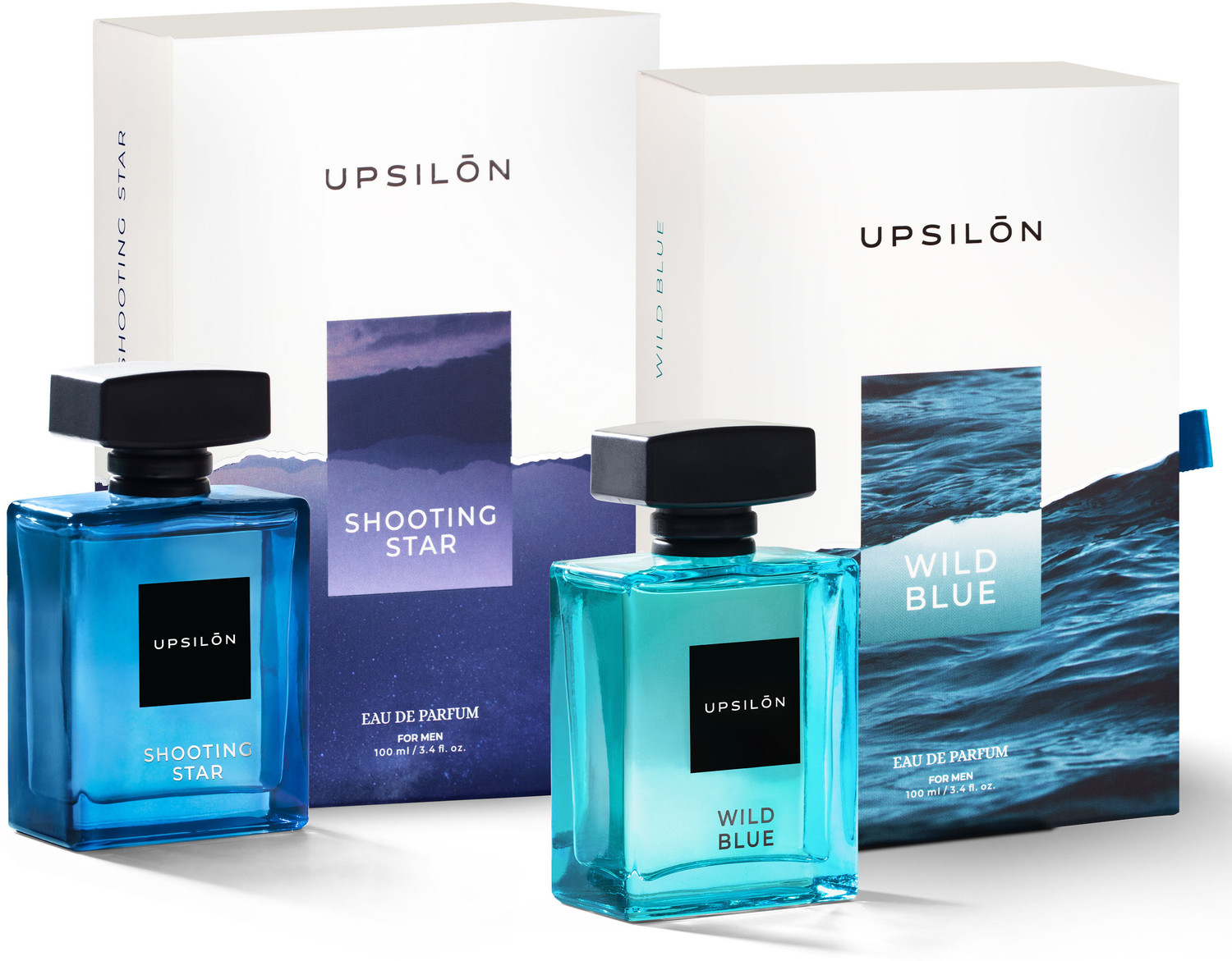 UPSILON Wild Blue & Shooting Star Eau De Parfum Premium Long Lasting Fresh for Men’s Eau de Parfum  -  200 ml