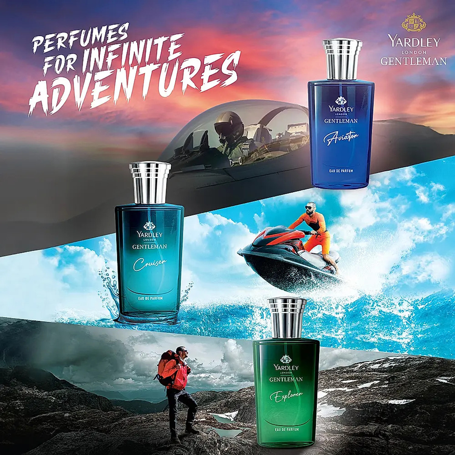 Image of Yardley London Gentleman Cruiser EDP 30 ml, Gentleman Explorer EDP 30 ml Eau de Parfum - 60 ml