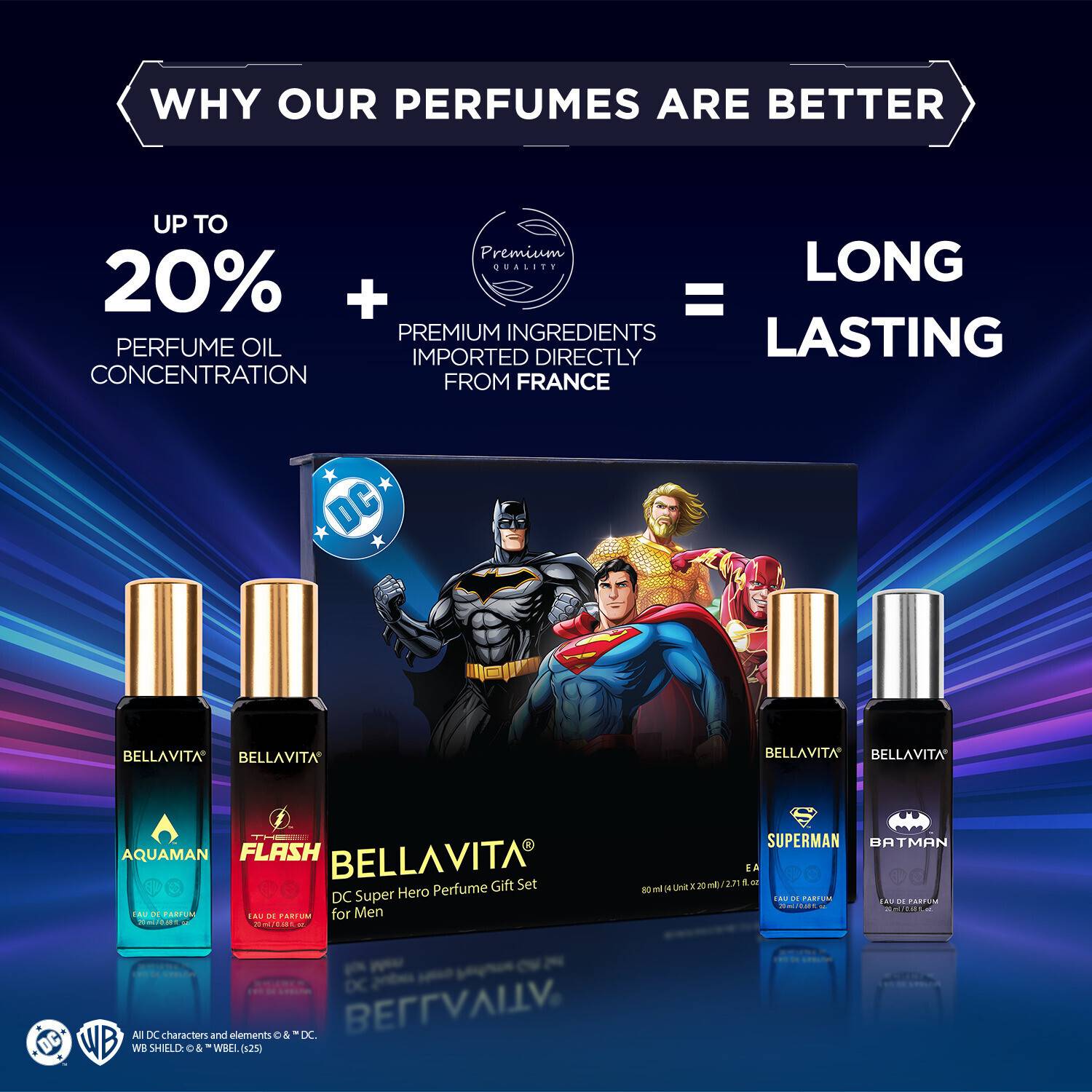 BELLAVITA DC Super Hero Premium Gift Pack of 4 · 20 ml (80 ml total) - Image 3