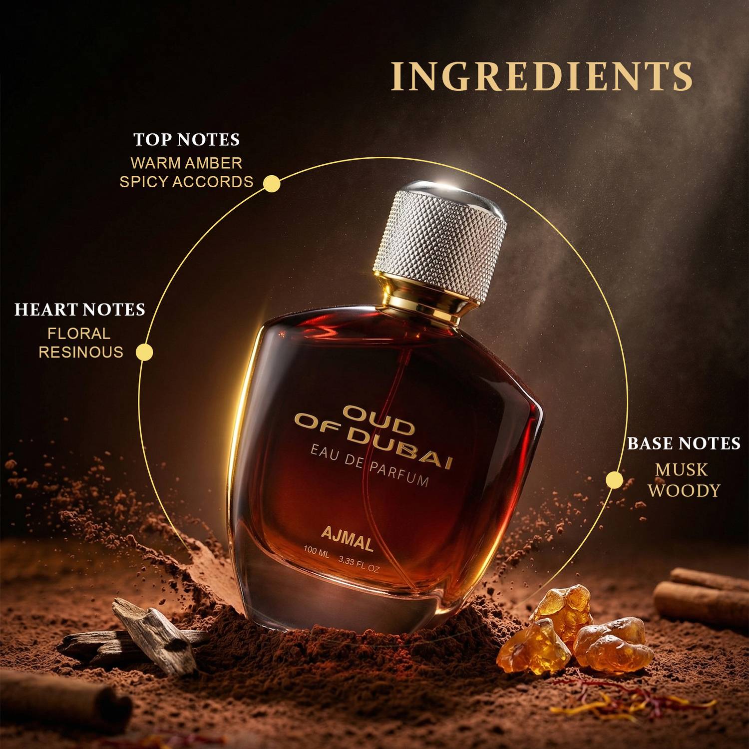 Ajmal Oud Dubai 100 ml Eau de Parfum - Image 4