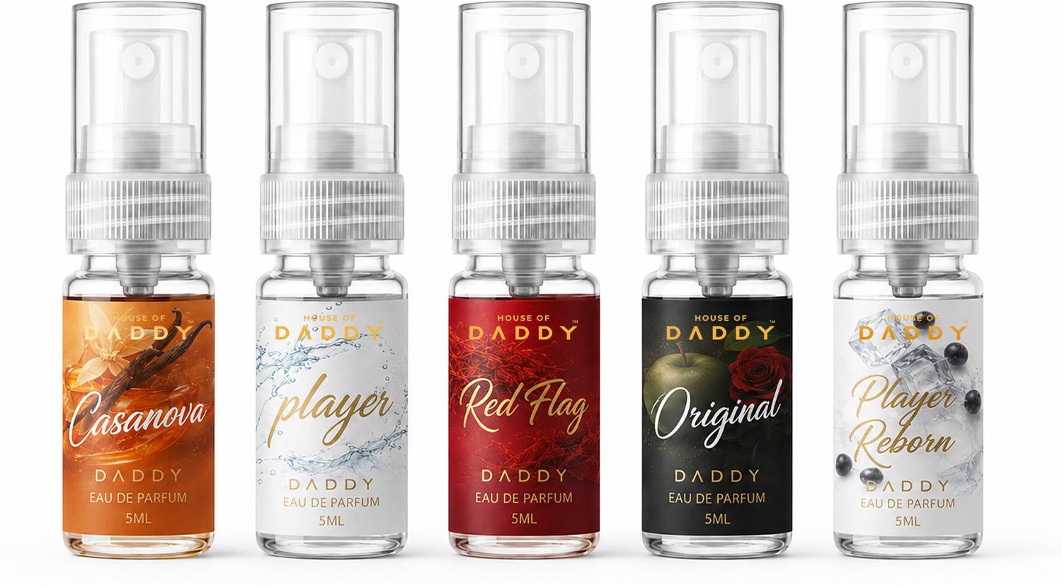 DADDY Casanova, Player, Red Flag, Pack of 5 · 25 ml (125 ml total) - Image 2