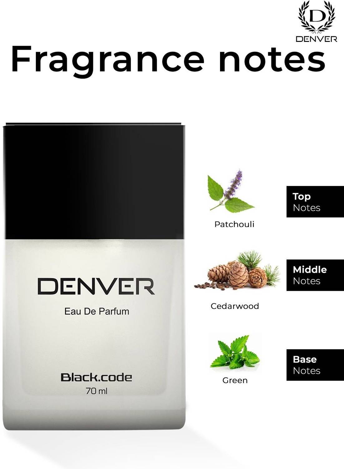 DENVER Black Code Perfume 70 ml - Image 3