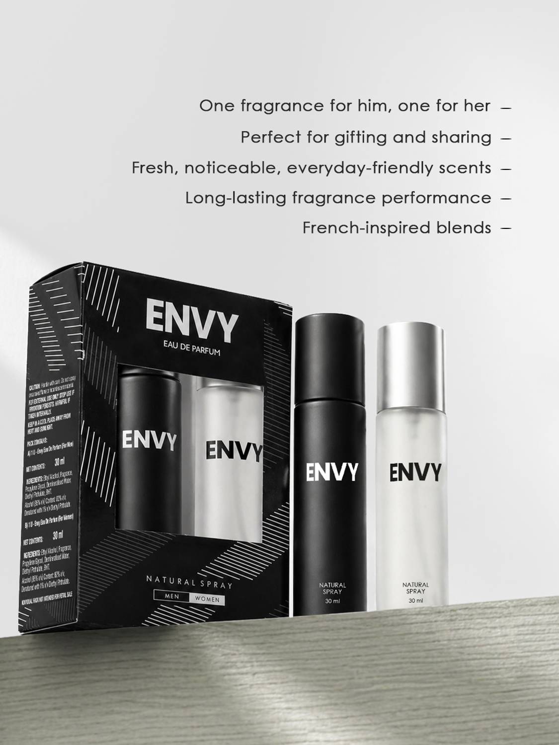 Envy Natural Spray Gift Pack Eau de Parfum 60ml - Image 3