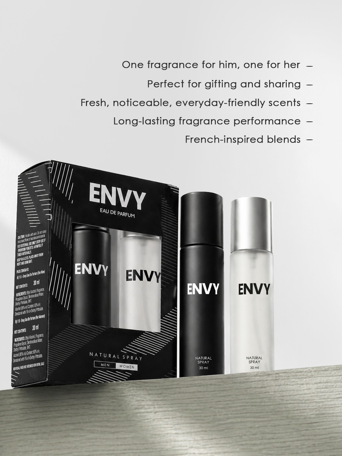 Image of Envy Natural Spray Gift Pack Eau de Parfum - 60 ml