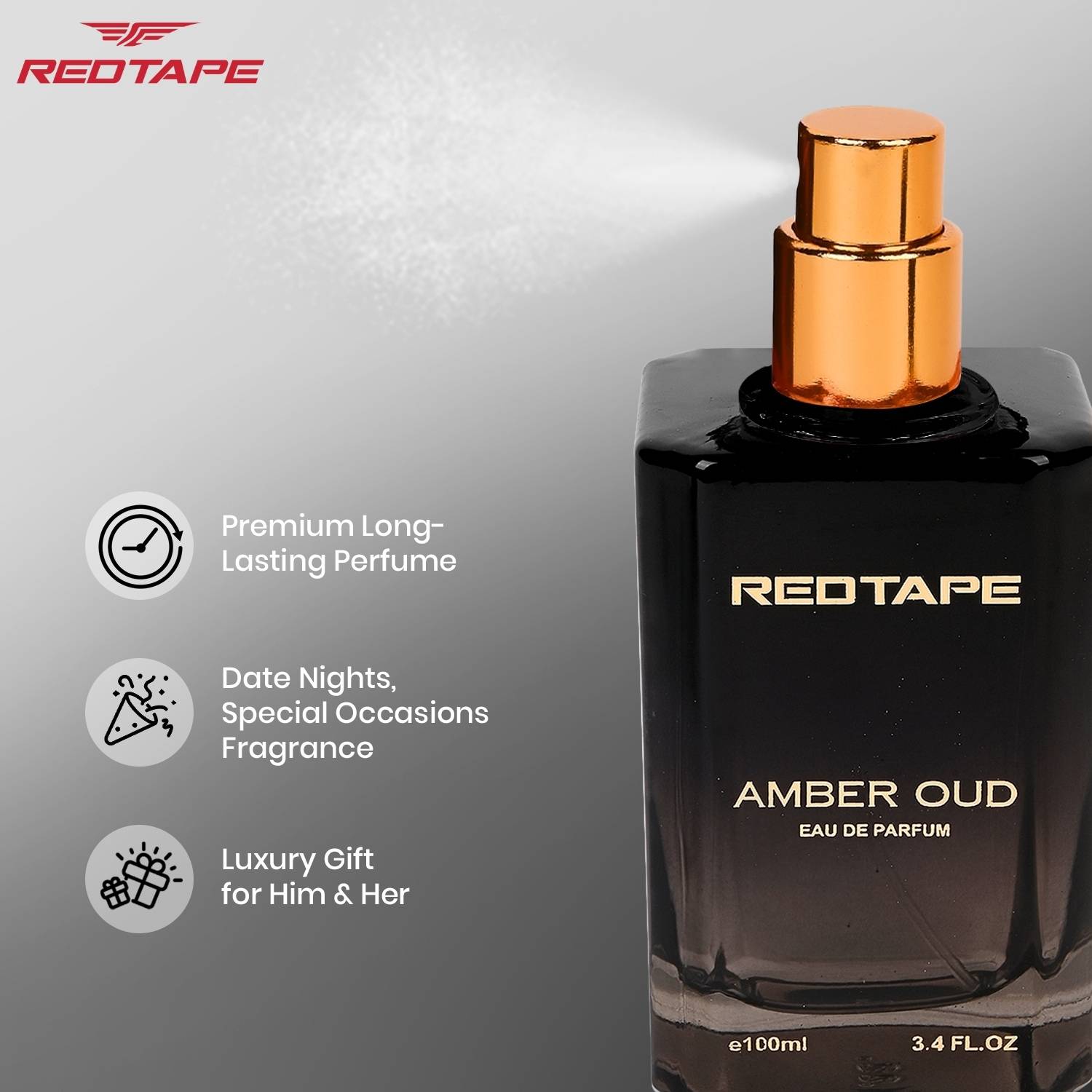 Red Tape Amber Oud Eau de Parfum 100 ml - Image 5