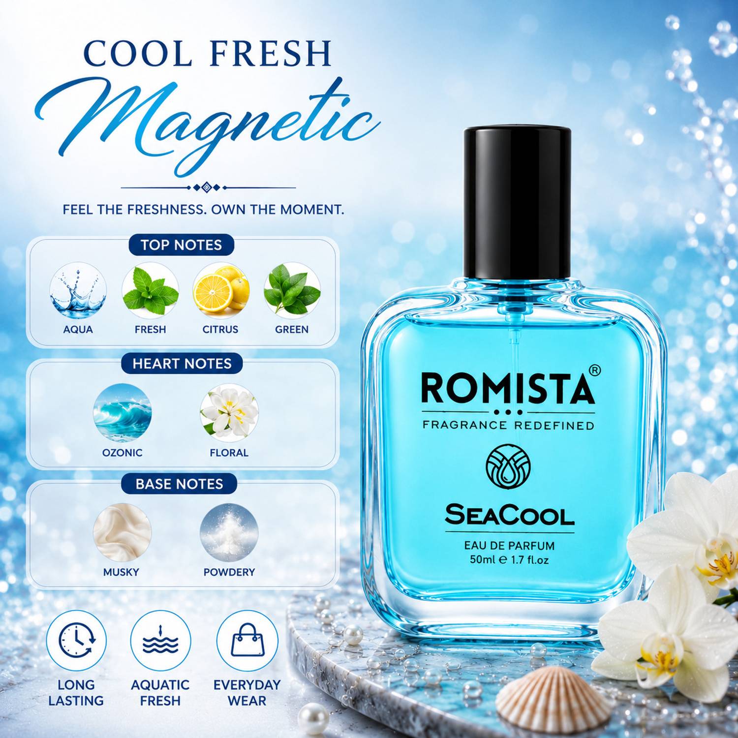 Romista Sea Cool 50 ml Eau de Parfum - Image 2