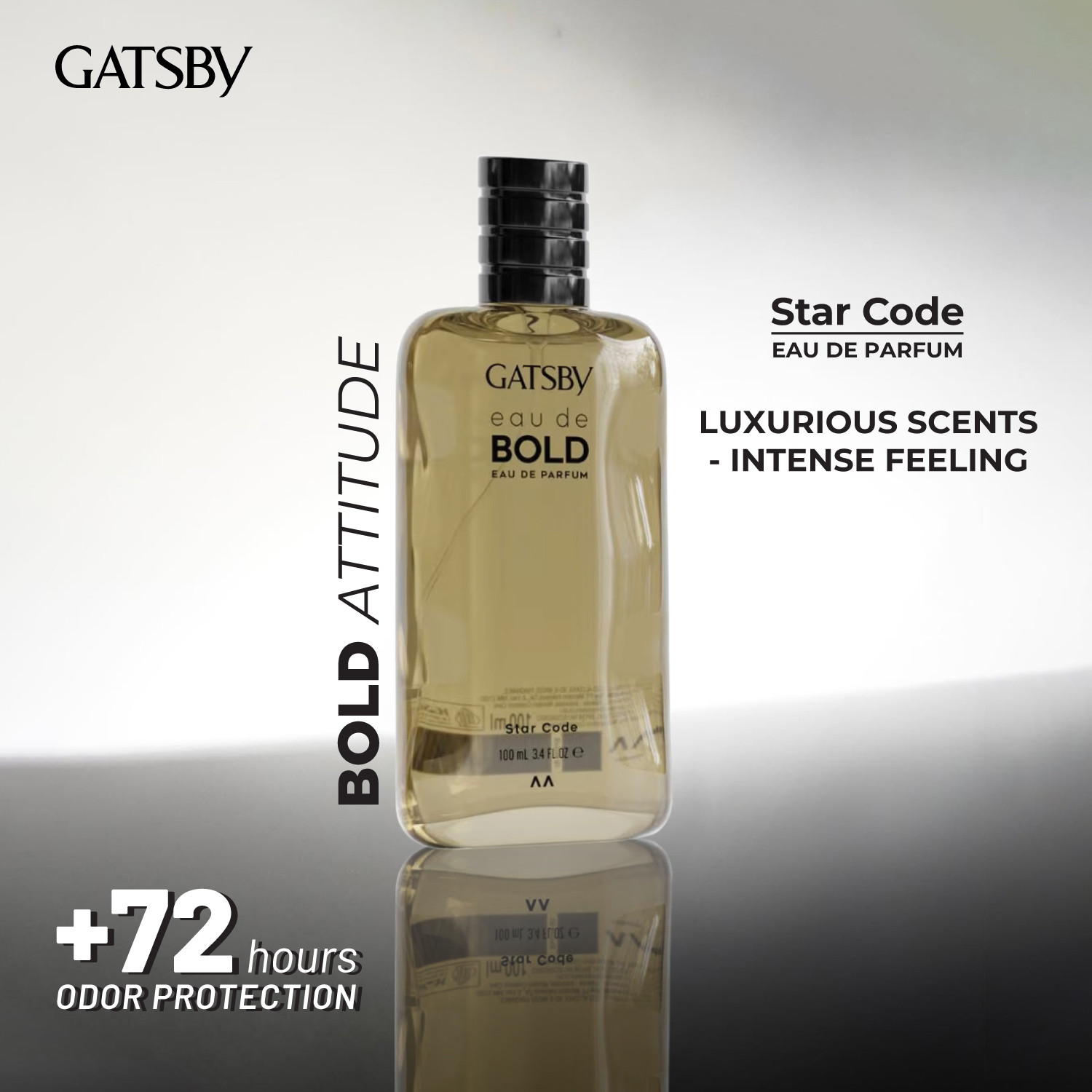 Image of GATSBY Japan's No.1 Bold EDP Star Code | Luxurious Perfume | 72 hours Odor Protection | Eau de Parfum - 100 ml
