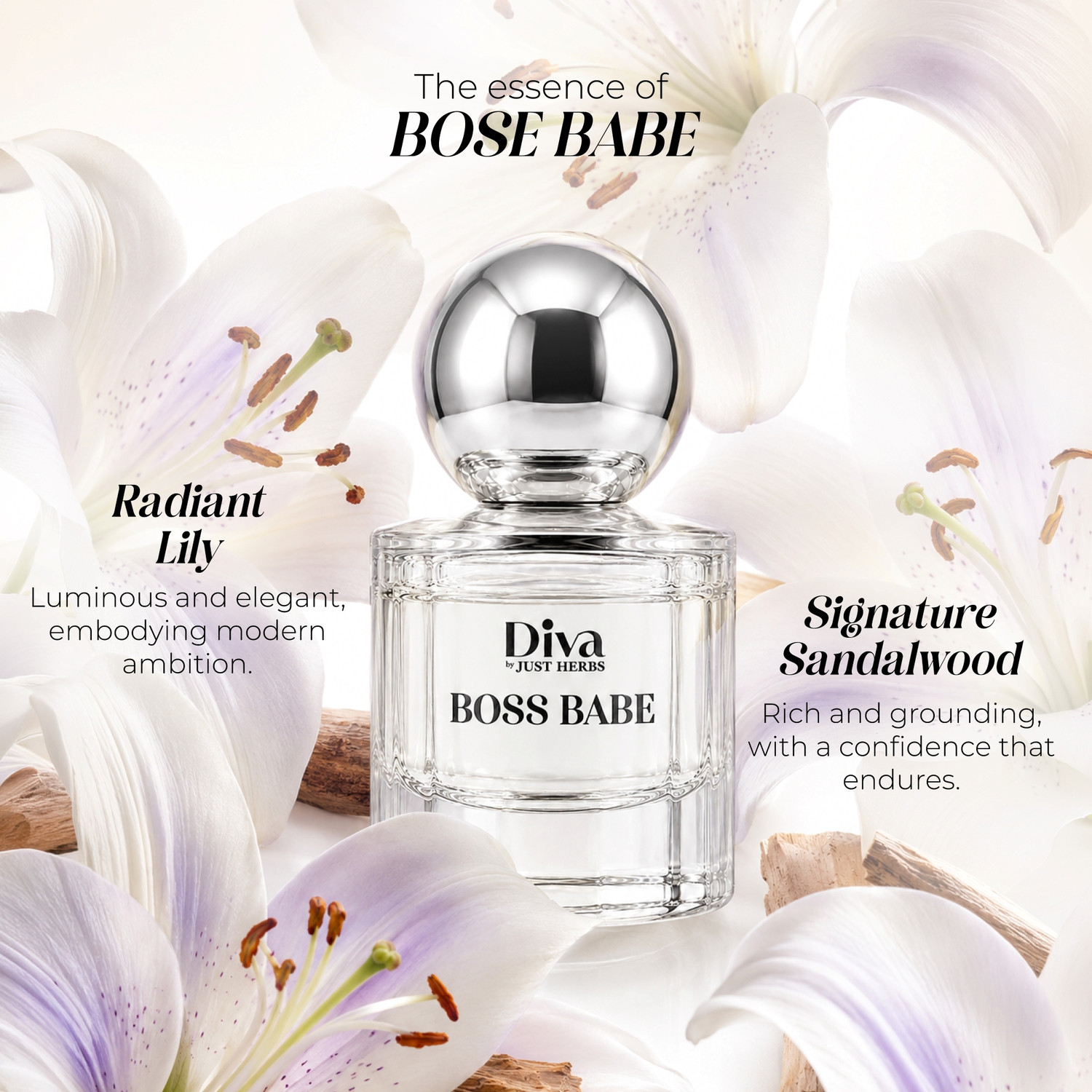 Image of Just Herbs Diva Boss Babe Long Lasting Eau de Parfum - 50 ml