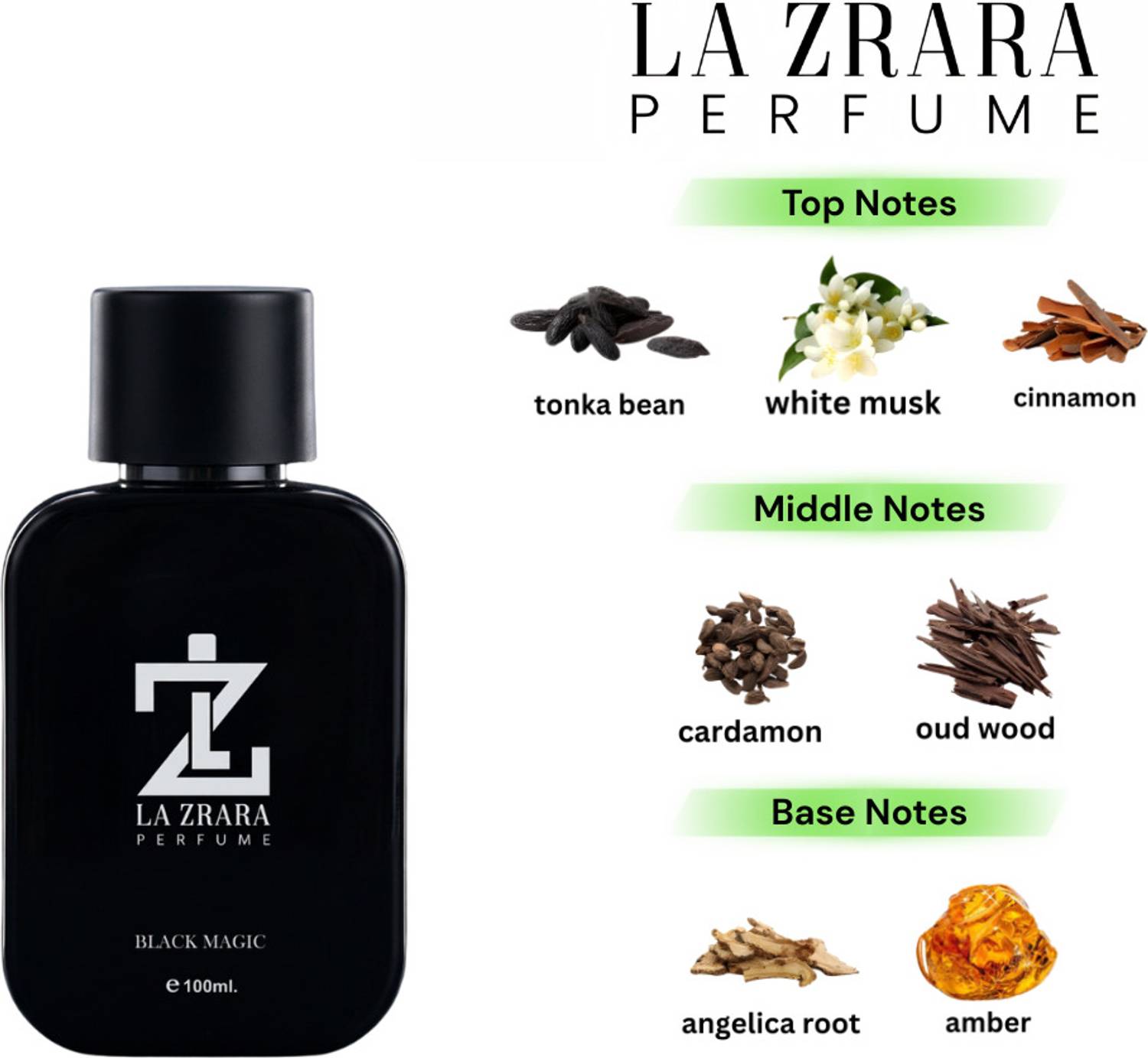 LA ZRARA Black Magic Eau de Parfum 100 ml - Image 3