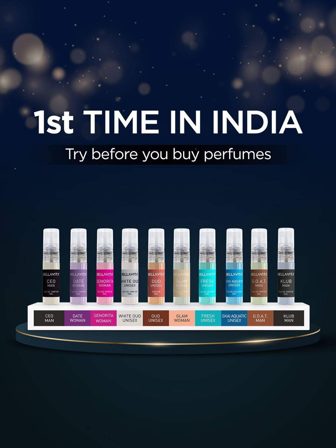 BELLAVITA Unisex Fragrance Gift Set Pack of 10 · 5 ml (50 ml total) - Image 2