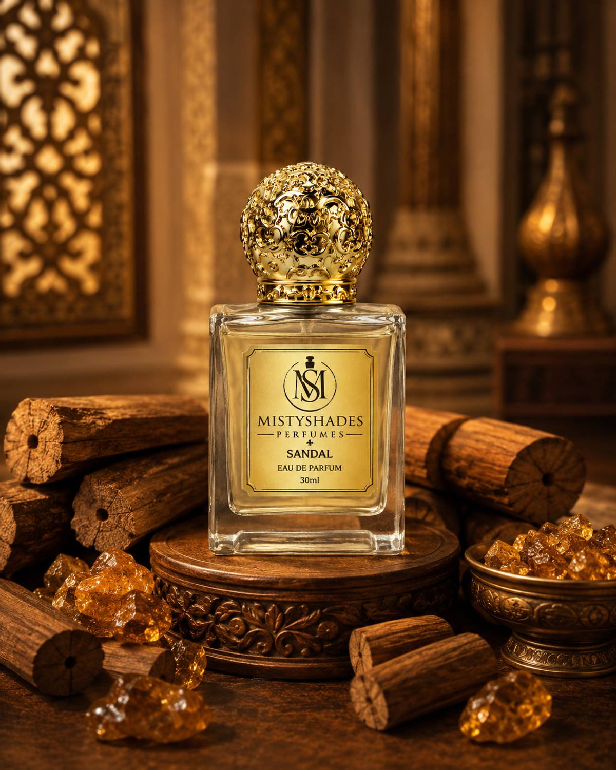 MistyShades Sandal Luxury Woody Perfume 30 ml - Image 2