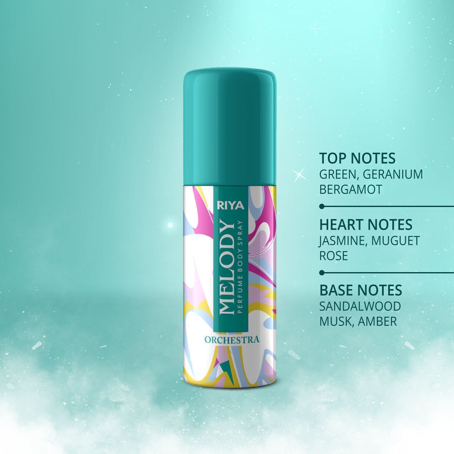 Image of RIYA Melody Green Perfume 100 ML | Melody Deo 40 ML | Floral Fragrance Eau de Parfum - 140 ml