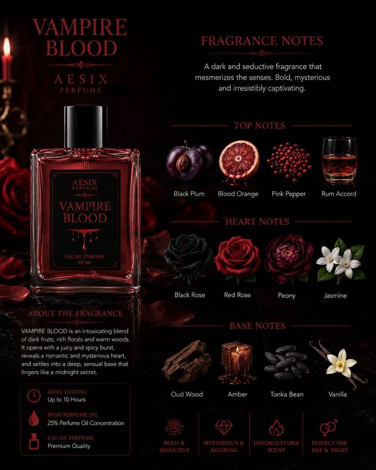 AESIX Vampire Blood Luxury EDP 50 ml - Image 2