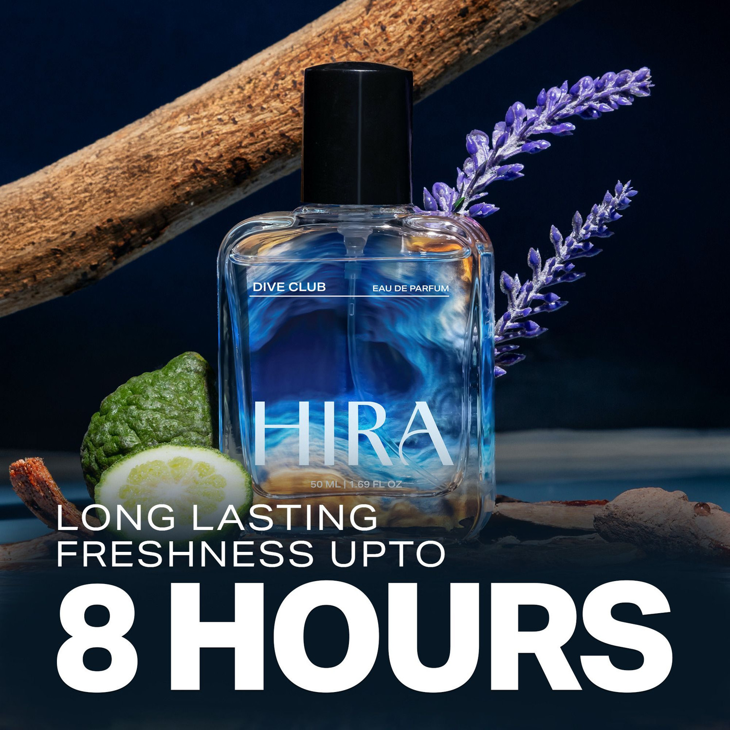 Image of HIRA Dive Club Perfume for Man |Long Lasting Smell |Woody, Spicy Fresh & Strong Scent Eau de Parfum - 50 ml