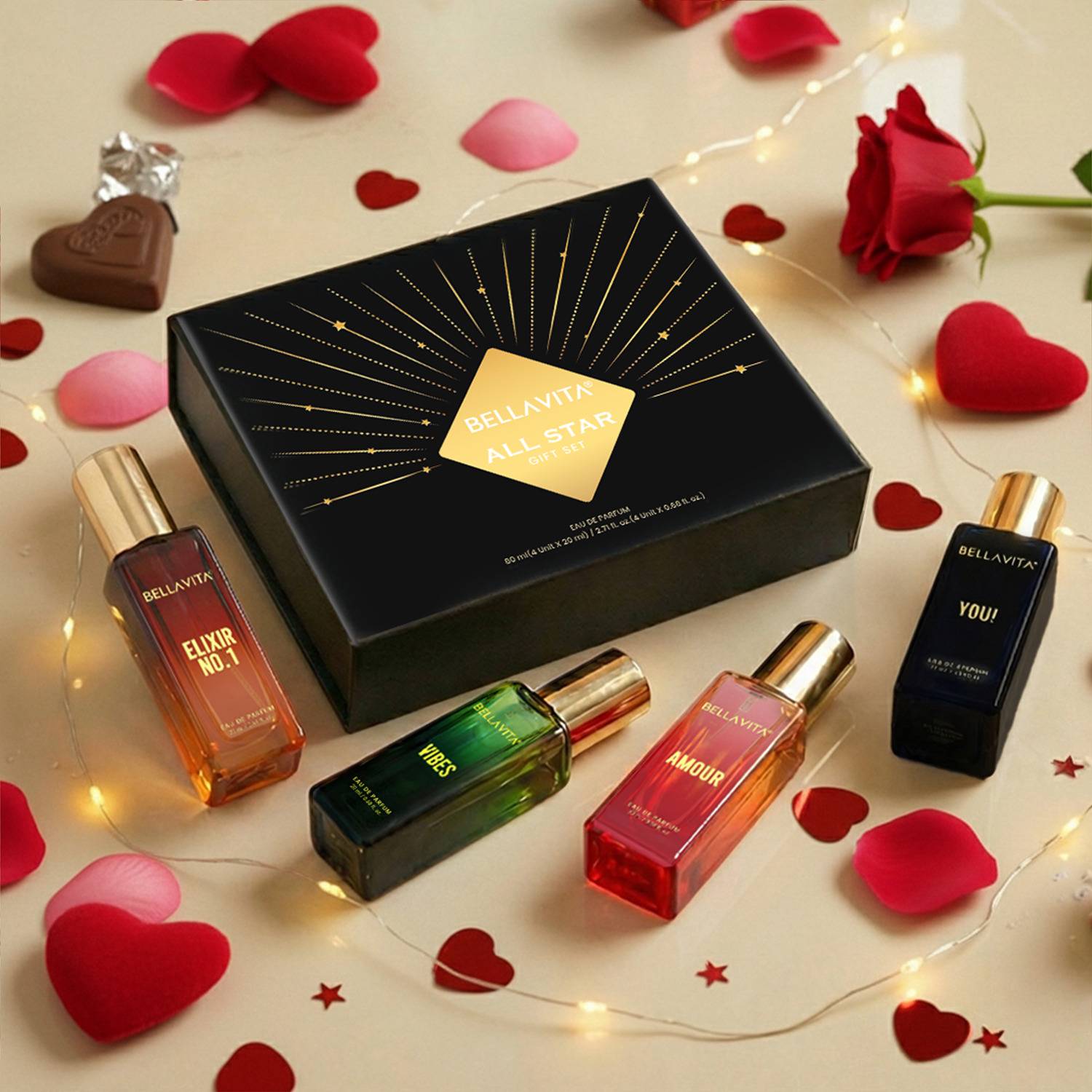 BELLAVITA ALL STAR Perfume Gift Set Pack of 4 · 20 ml (80 ml total) - Image 2