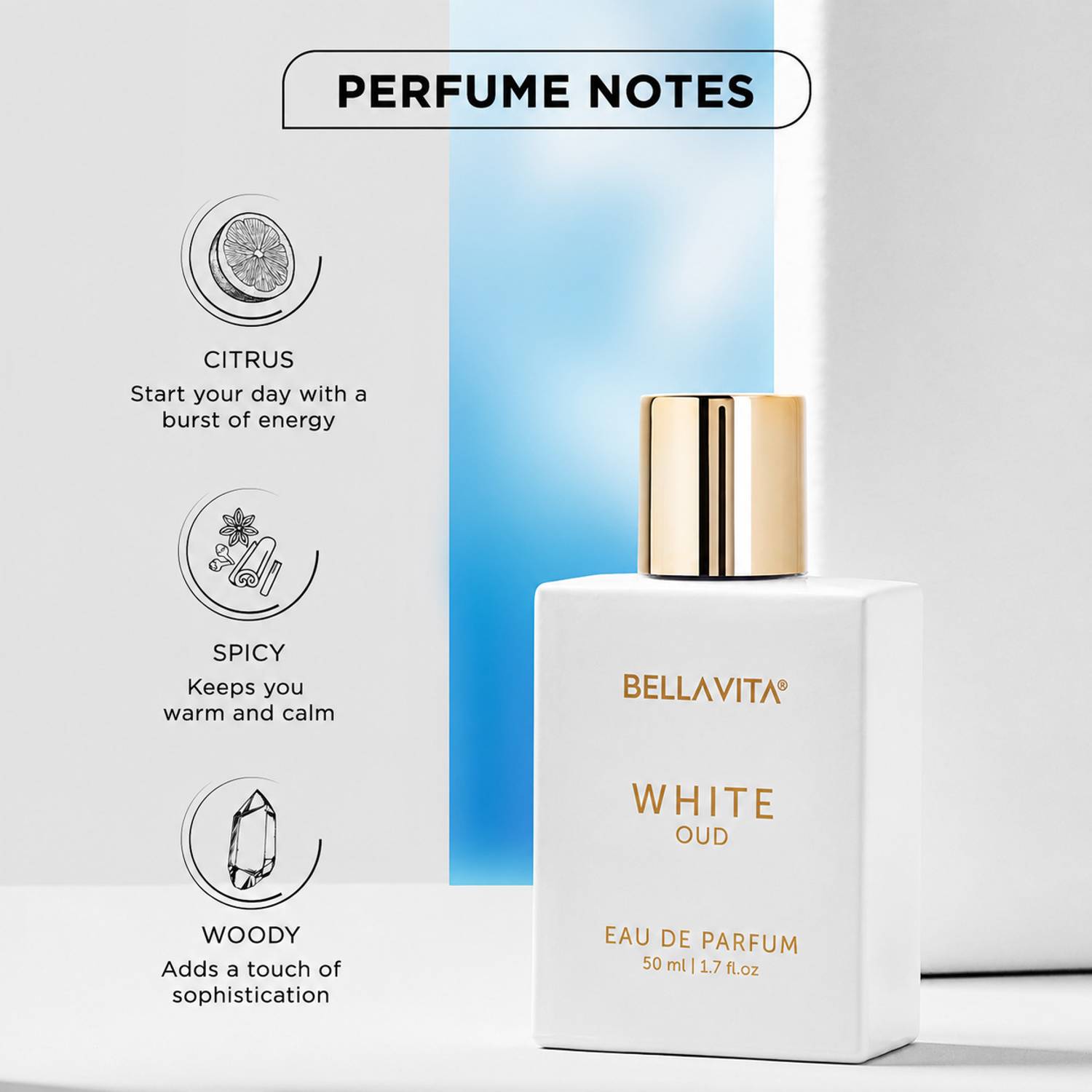 BELLAVITA CEO Man Bath Soap + White Oud Eau De Parfum 50 ml - Image 4
