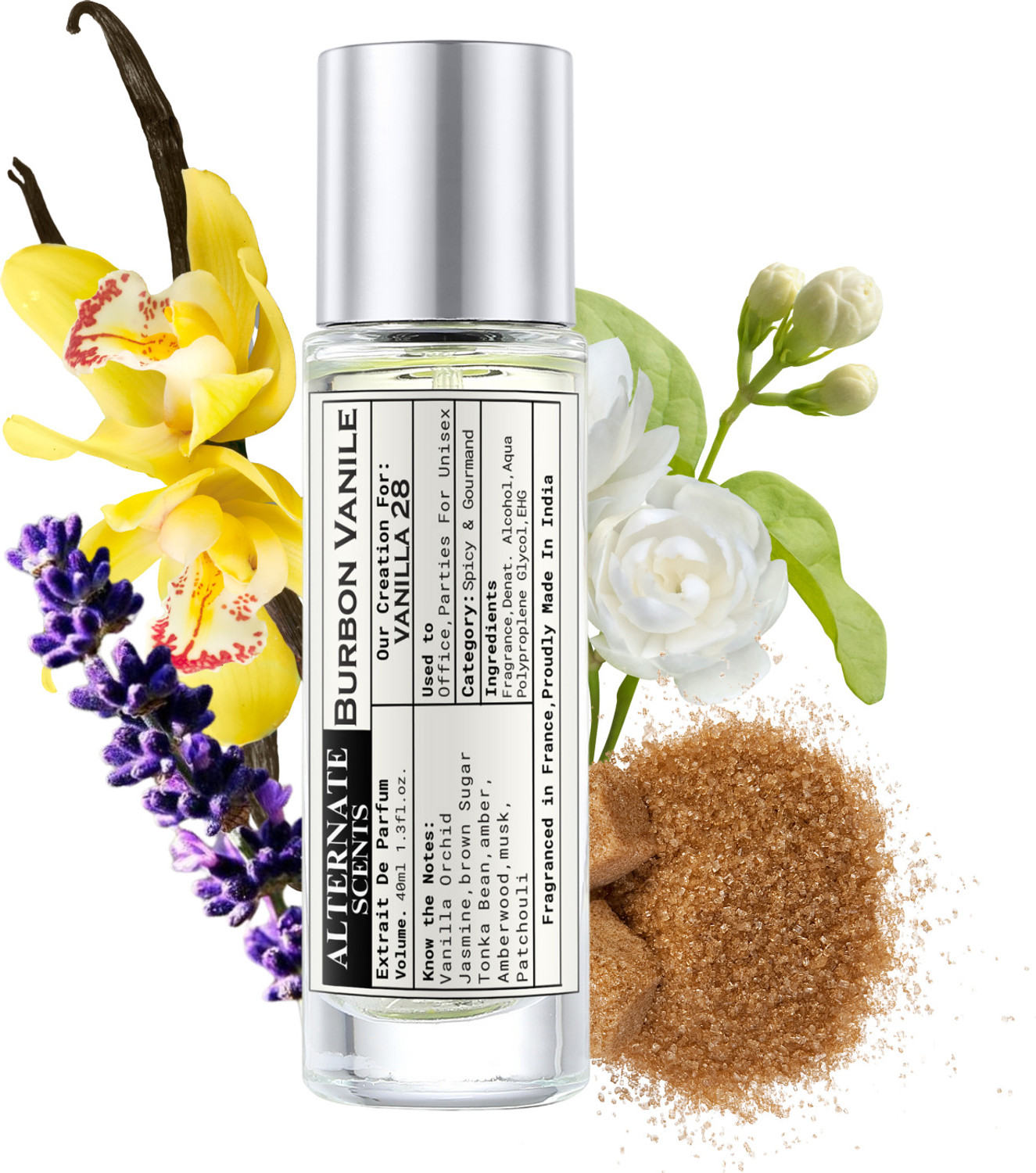 Image of Alternate Scents BURBON VANILE Long Lasting For Women|30% Perfume Oil|Spicy,Seductive Extrait De Parfum - 40 ml
