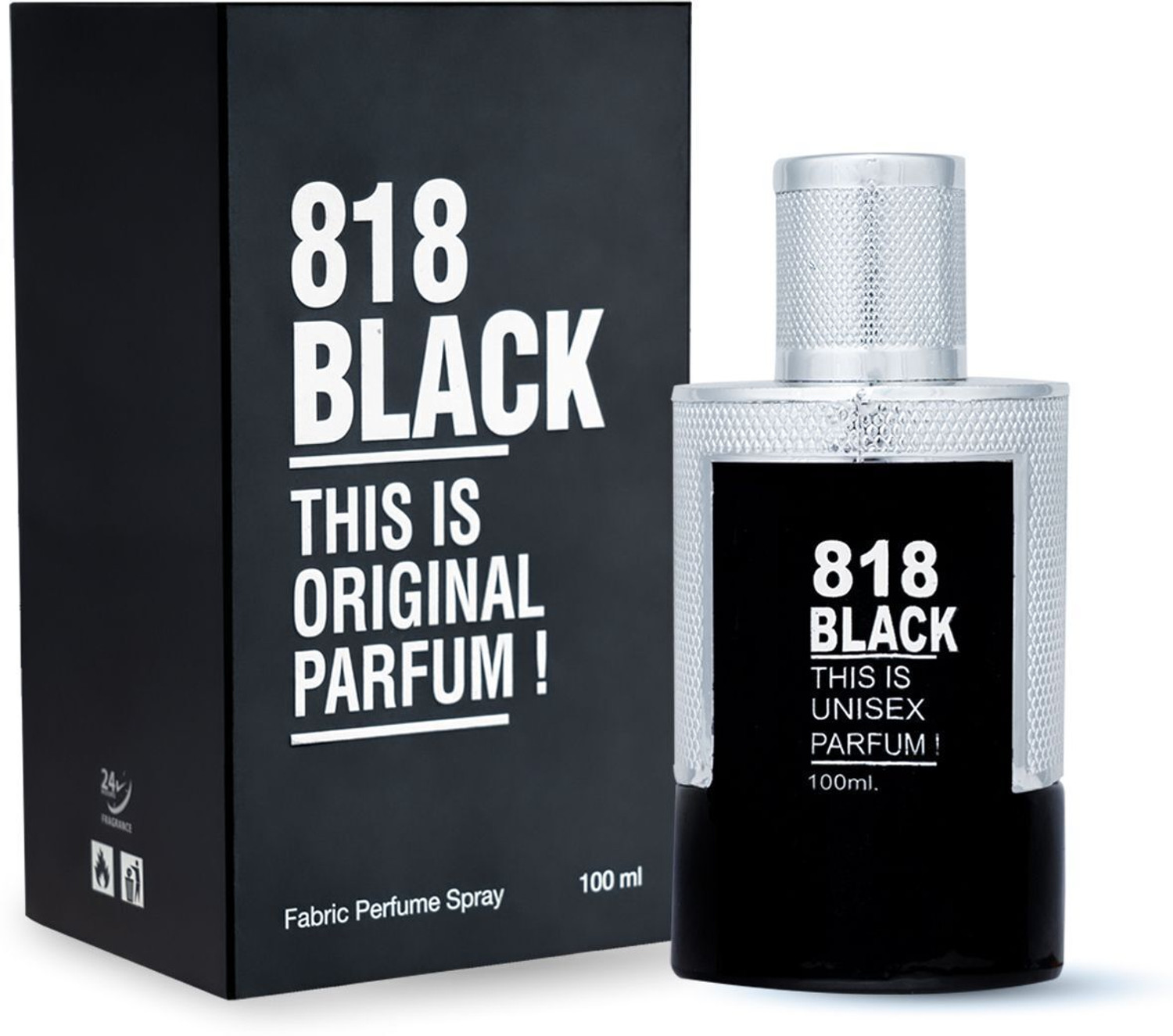 Image of HP 818 Black Bold, Mysterious � Vetiver, Geranium & Lemony Notes | Long-lasting Perfume - 100 ml (For Men)