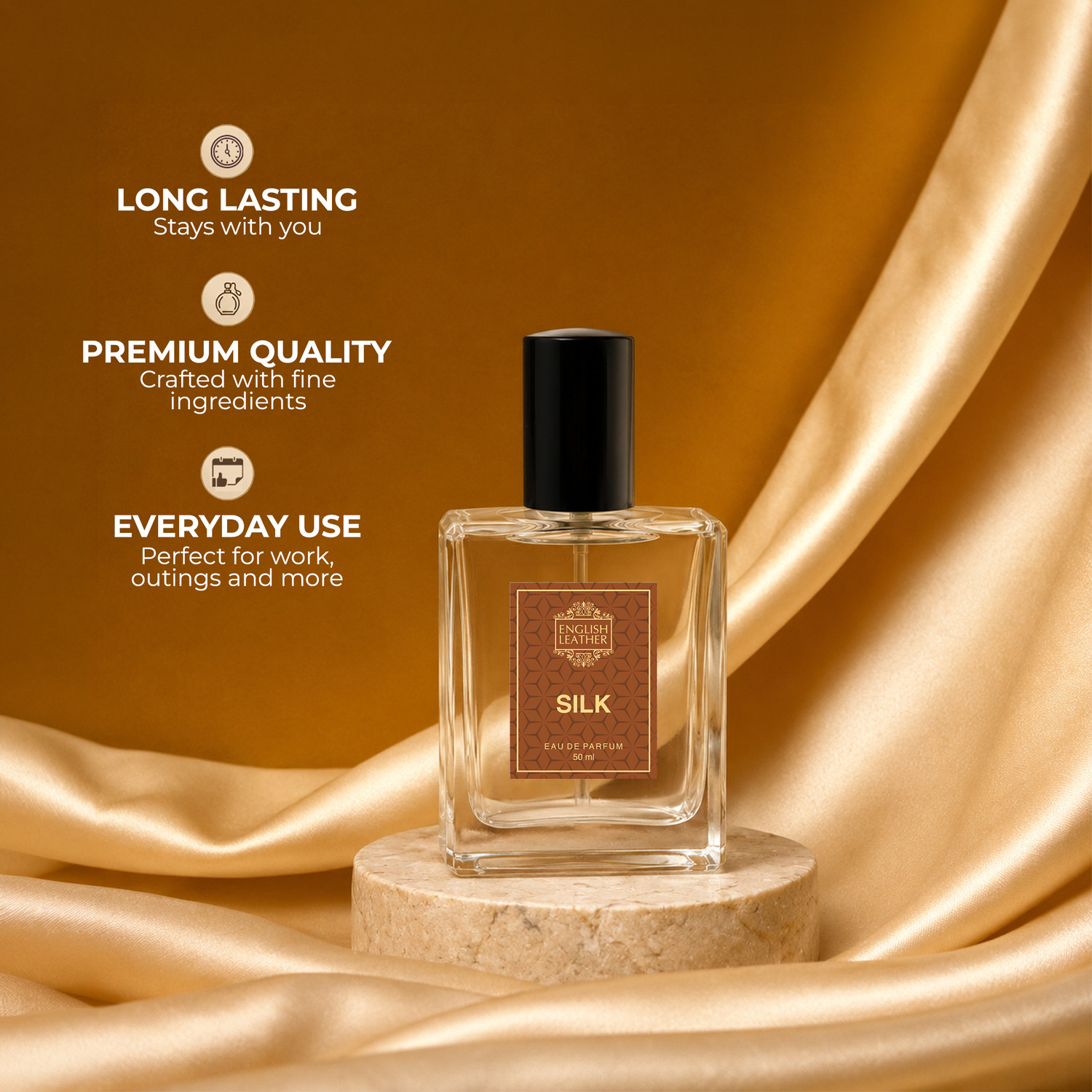 Image of English Leather Silk Eau de Parfum for Men & Women 50 ml | A Silky Aldehydic Floral with Iris Eau de Parfum - 50 ml