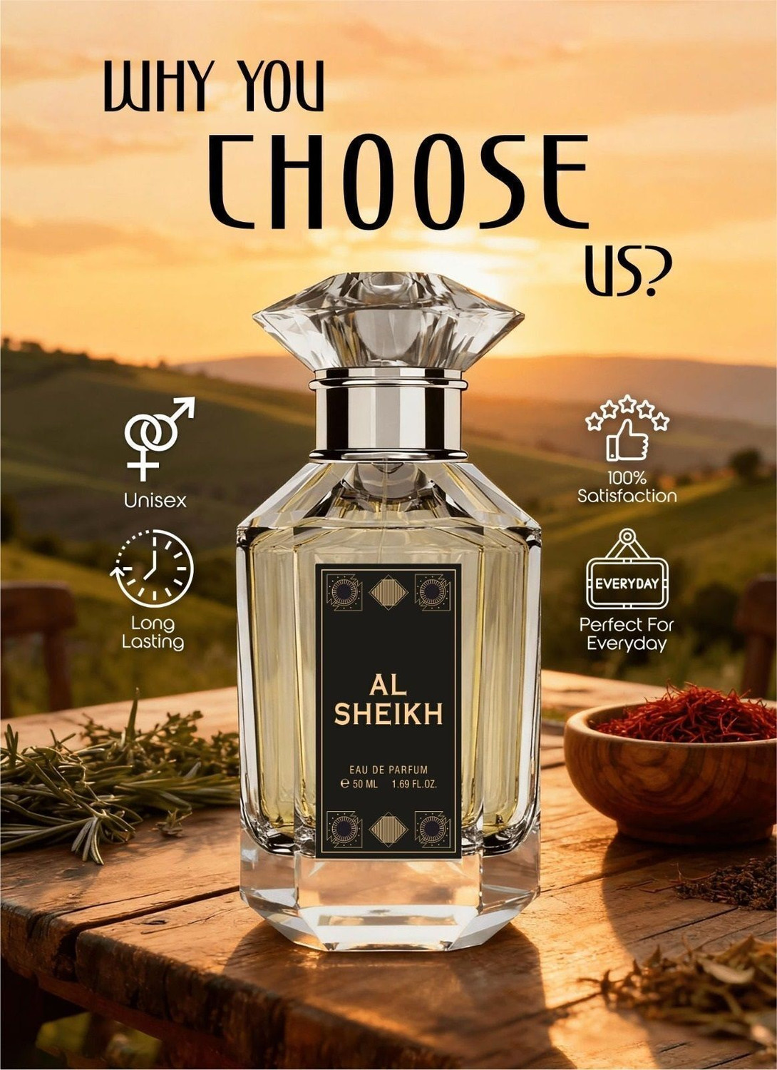 Image of MEENA AL SHEIKH Unisex Eau De Parfum 50ML, Long Lasting Perfume, Travel Friendly Eau de Parfum - 50 ml
