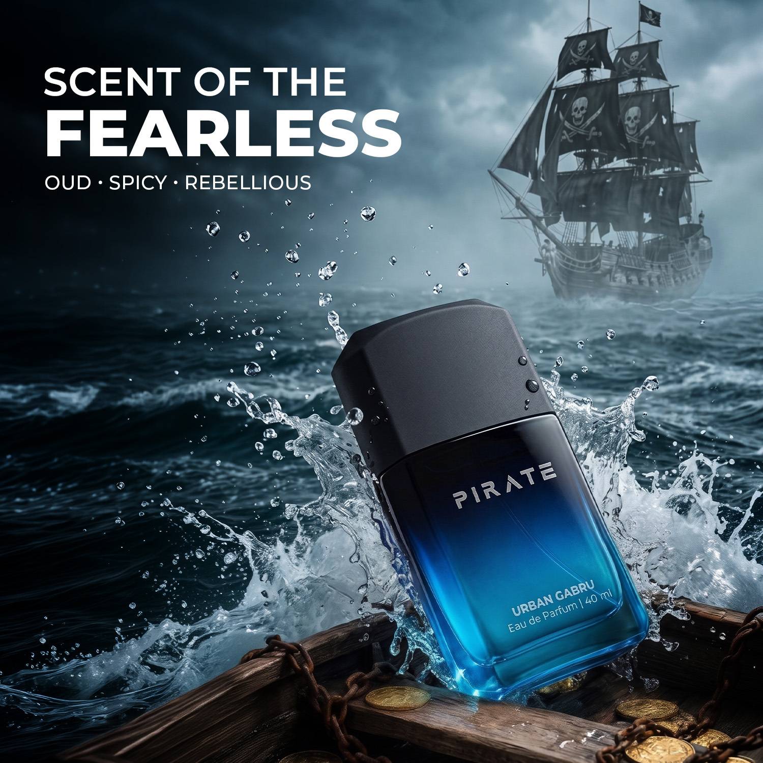 urbangabru PIRATE Eau De Parfum for Men 40 ml - Image 2