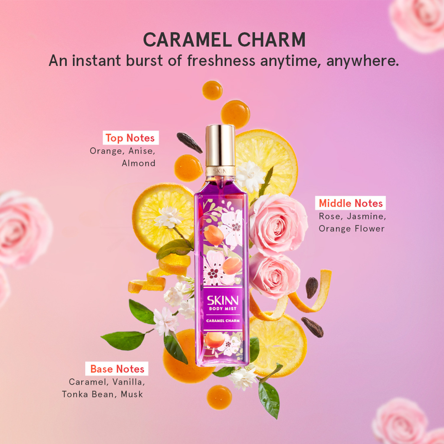 Image of SKINN by TITAN Caramel charm Eau de Parfum - 230 ml