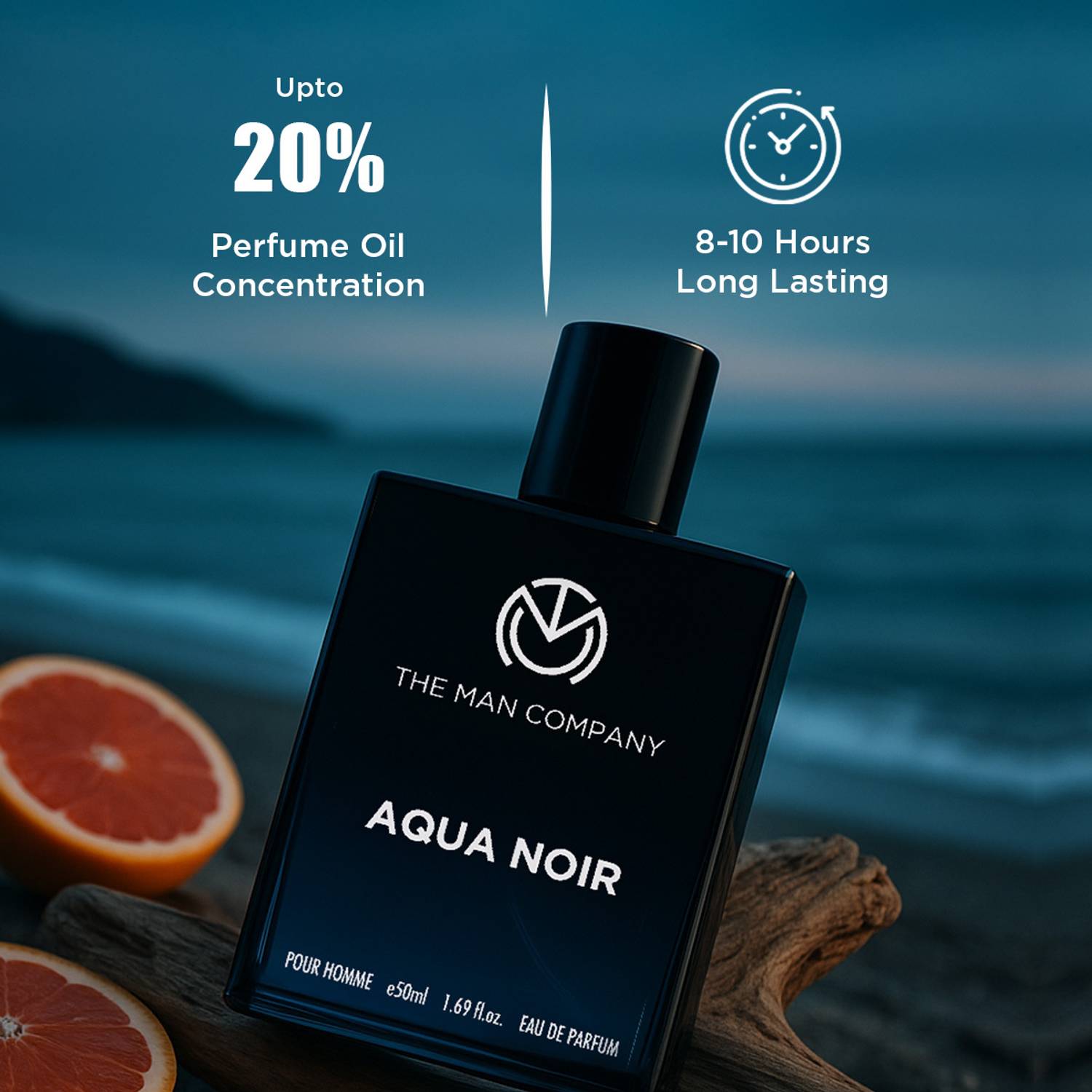 THE MAN COMPANY Aqua Noir + Black EDT Perfume Twin Set 50ml - Image 4