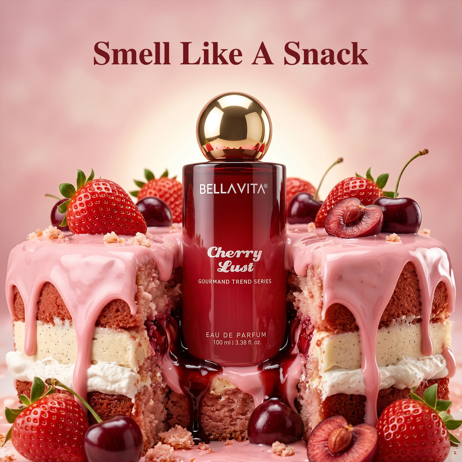 Image of BELLAVITA Cherry Lust | Gourmand Collection | Smell like a snack Eau de Parfum - 100 ml