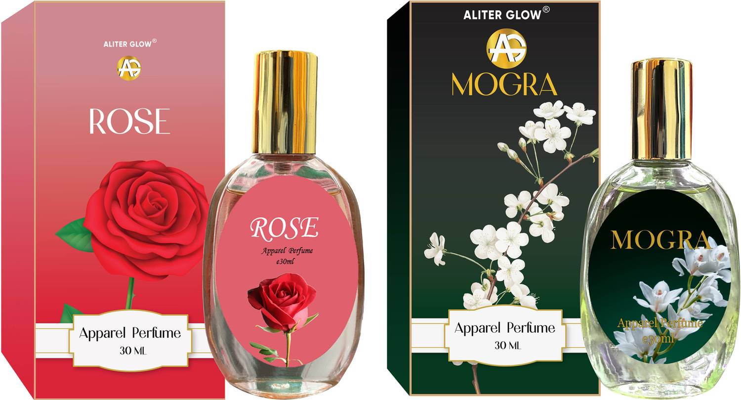 Aliter Glow Rose & Mogra 30ml Each Spray Perfume  -  30 ml