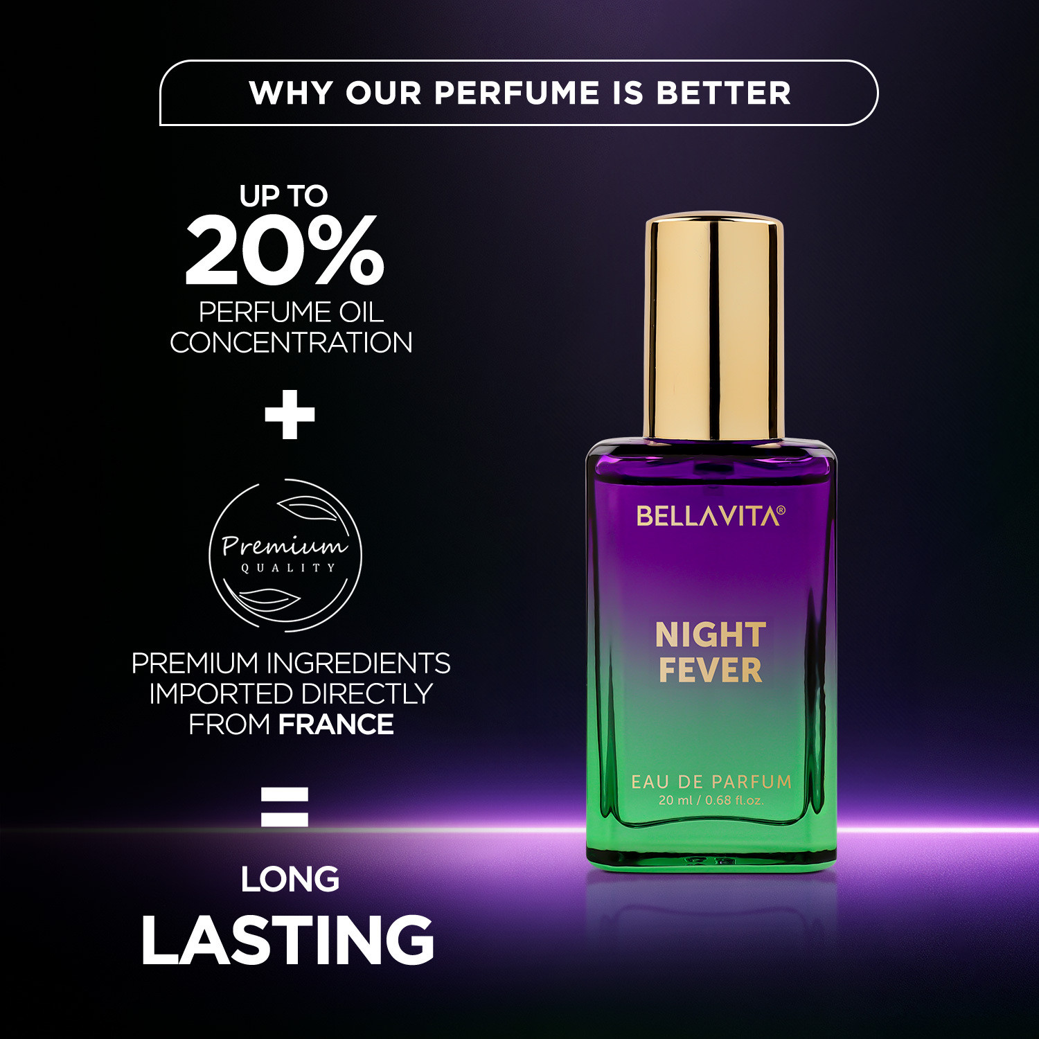 Image of BELLAVITA Ceo Man & Night Fever Long Lasting Perfume Combo for Men and Women Eau de Parfum - 40 ml