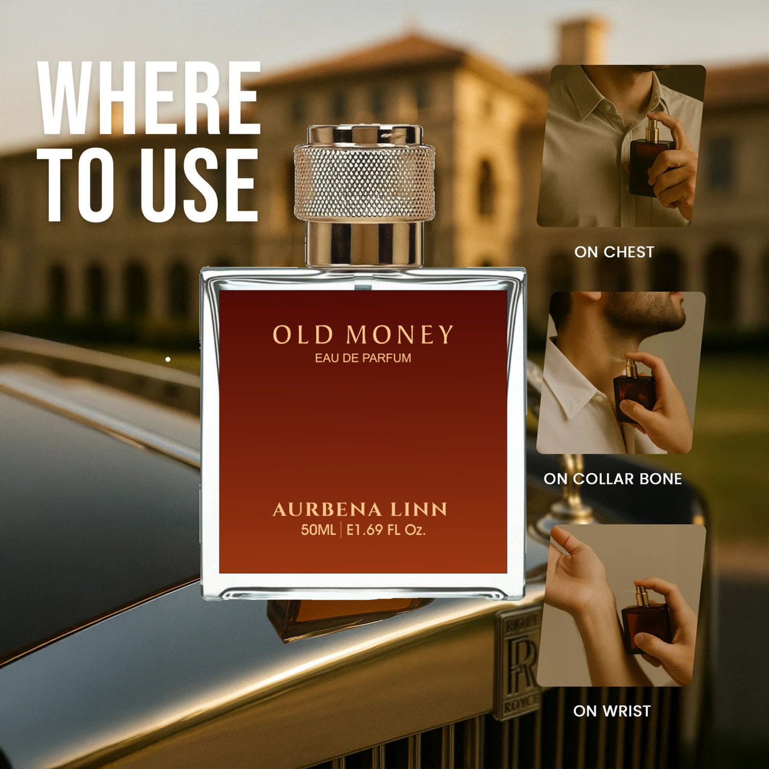 Image of Aurbena Linn Old Money Eau de Parfum - Long Lasting Perfume for Man 50ml0.7 Eau de Parfum - 50 ml