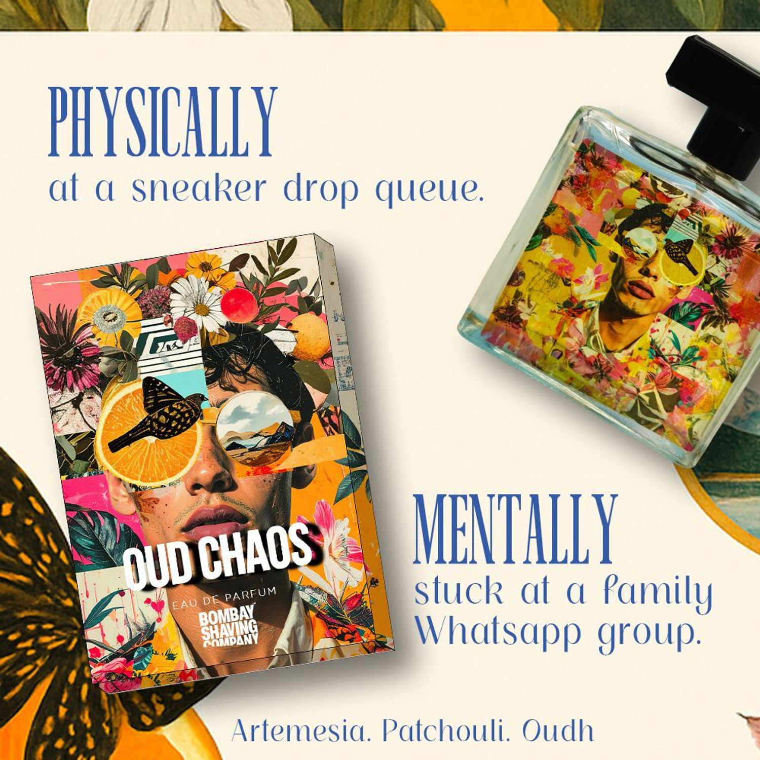Image of BOMBAY SHAVING COMPANY Oudh Chaos Perfume for Men-Bold Seductive Scent-Gift for boyfriend /brother Eau de Parfum - 100 ml