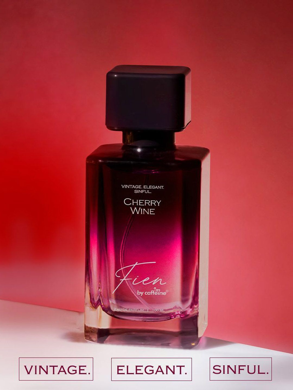 Image of Fien by mCaffeine Cherry Wine Perfume for Women | Citrus-Sweet EDP | 12 Hrs Long Lasting Scent Eau de Parfum - 100 ml