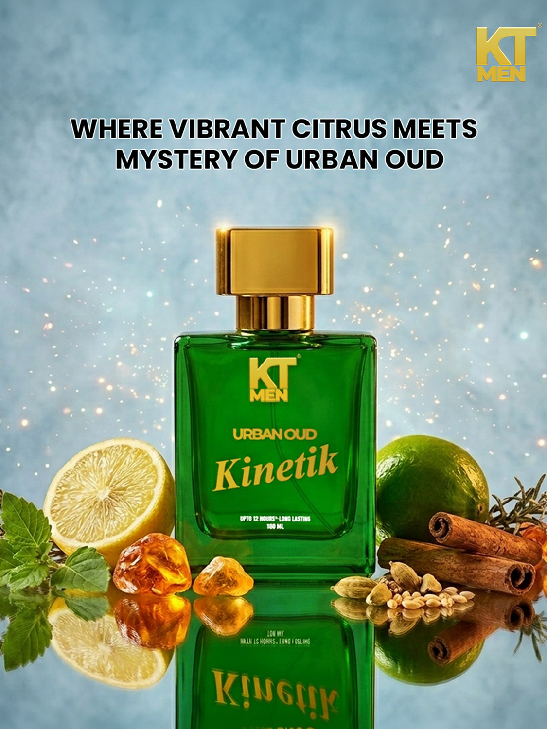Image of KT Men Urban Oud Perfume for Men | Long-Lasting Fragrance | Citrus & Woody Notes Perfume - 100 ml