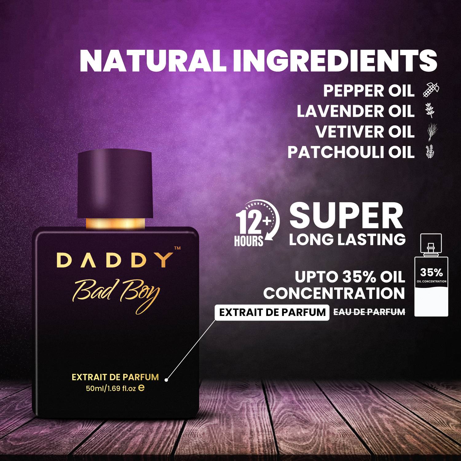 DADDY Bad Boy Perfume for Men 50 ml - Image 4
