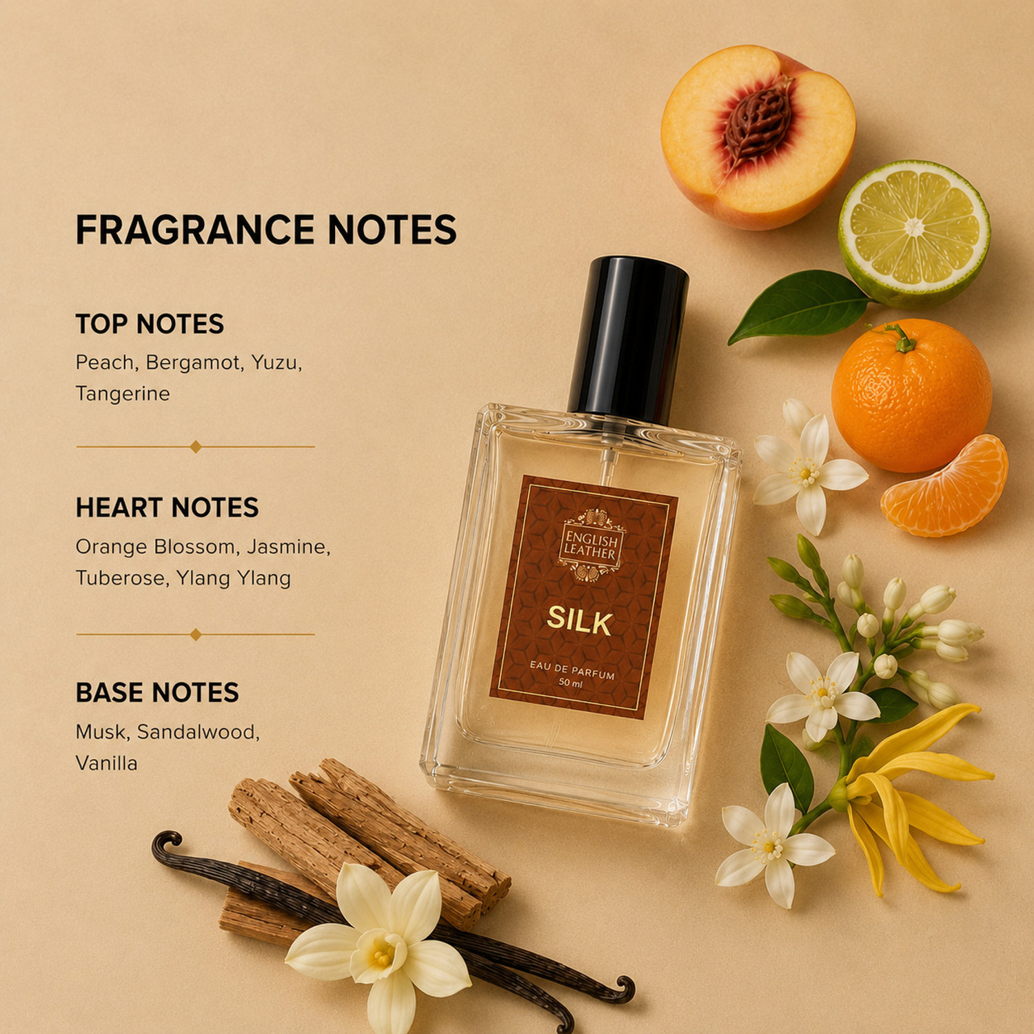 Image of English Leather Silk Eau de Parfum for Men & Women 50 ml | A Silky Aldehydic Floral with Iris Eau de Parfum - 50 ml