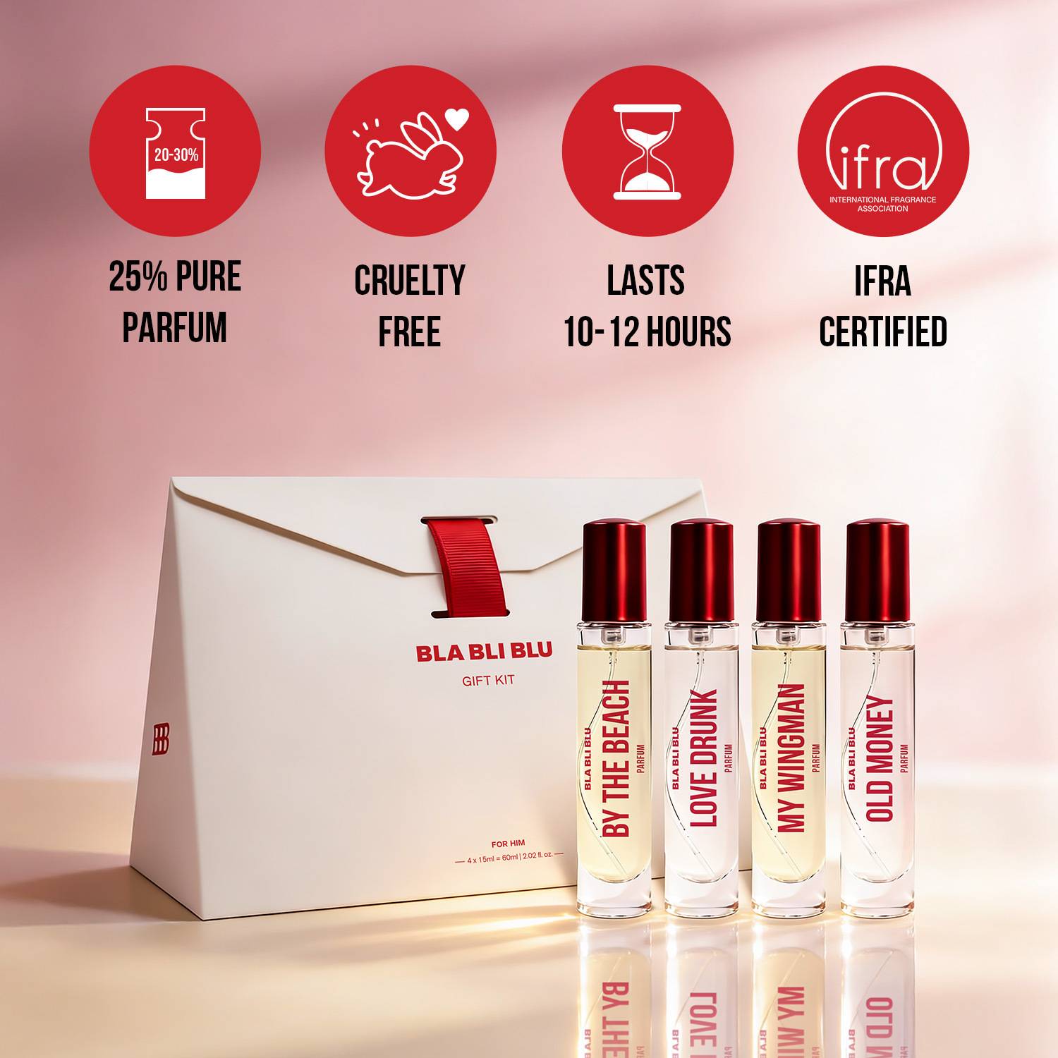 BLA BLI BLU Perfume Gift Set for Him Pack of 4 · 15 ml (60 ml total) - Image 4