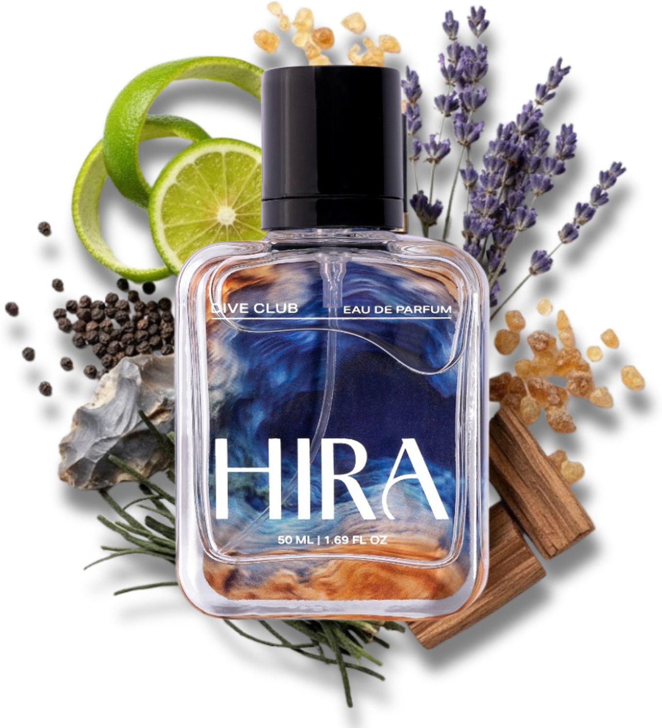 Image of HIRA Dive Club Perfume for Man |Long Lasting Smell |Woody, Spicy Fresh & Strong Scent Eau de Parfum - 50 ml