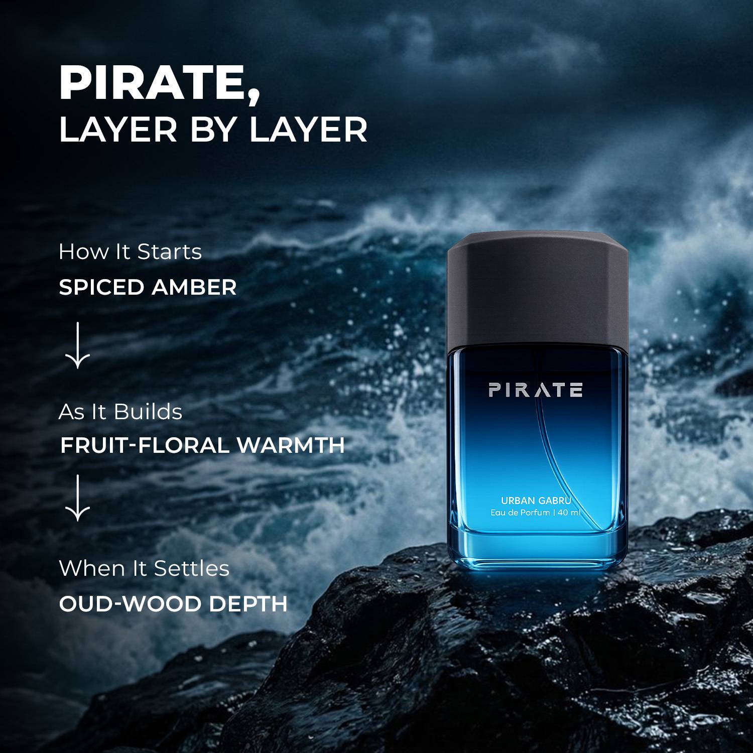 urbangabru PIRATE Eau De Parfum for Men 40 ml - Image 5