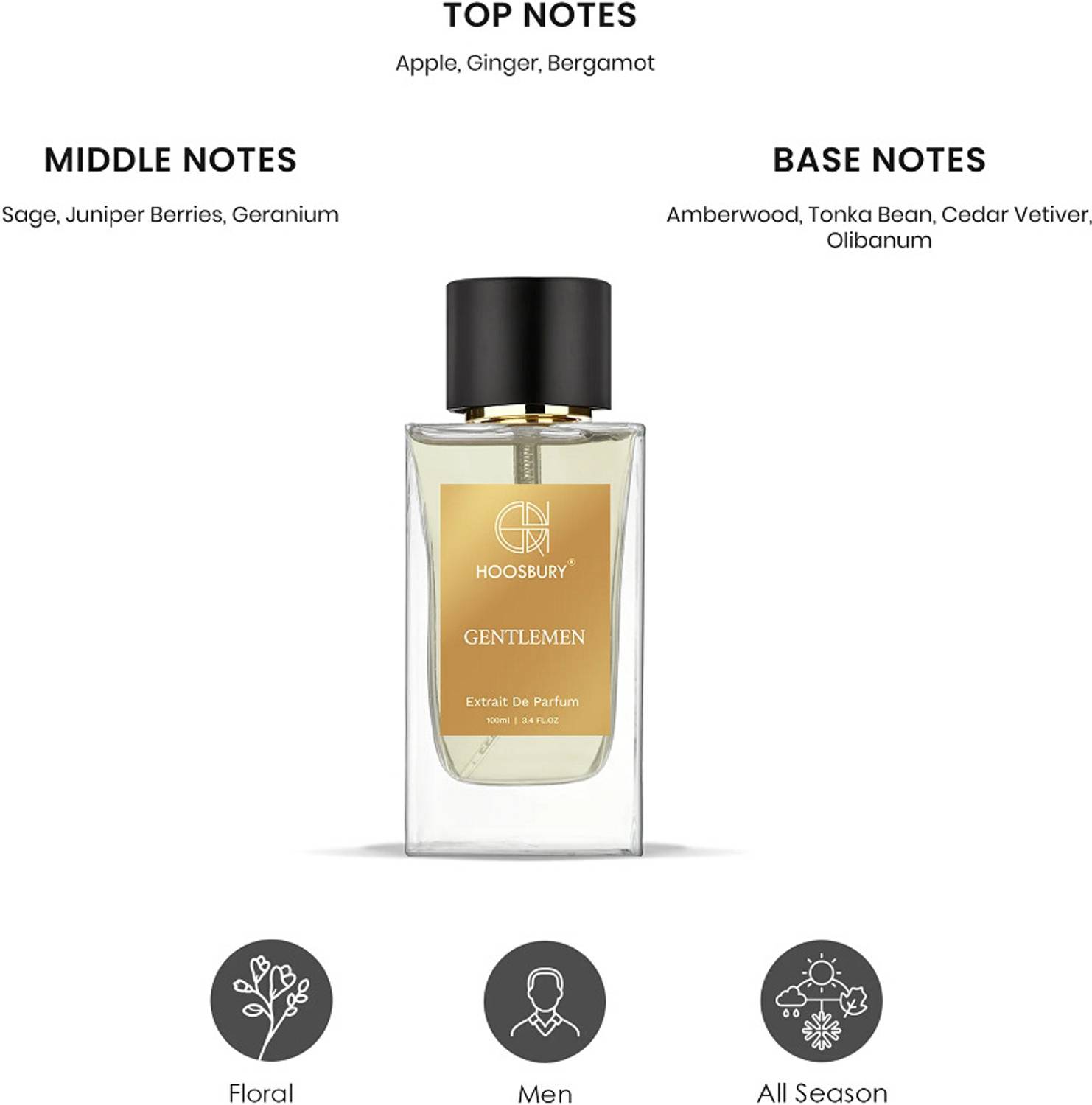Hoosbury Gentleman 100 ml Amber Fragrance - Image 2