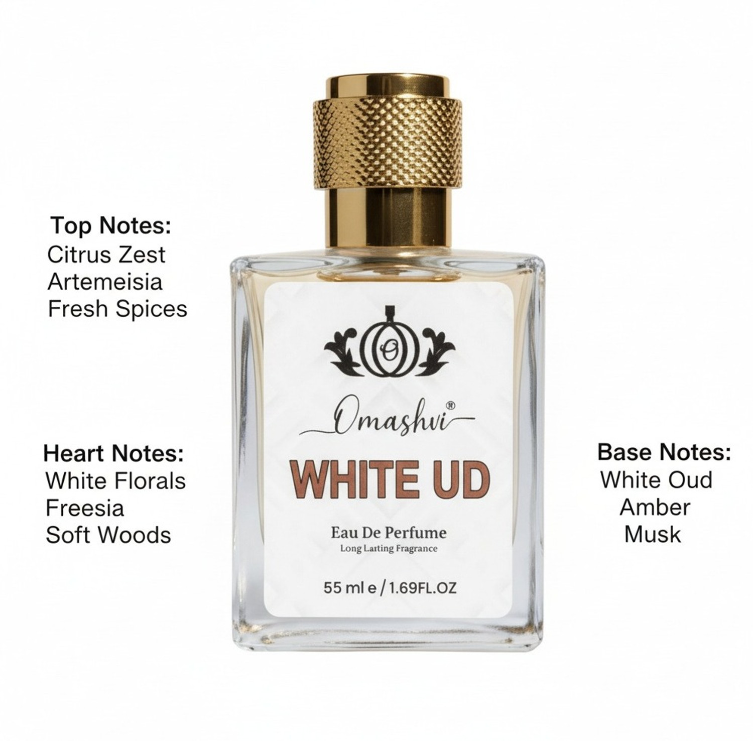 Image of ordot White UD, Long Lasting Eau de Parfum- 50 ml (For Men & Women) Eau de Parfum - 50 ml