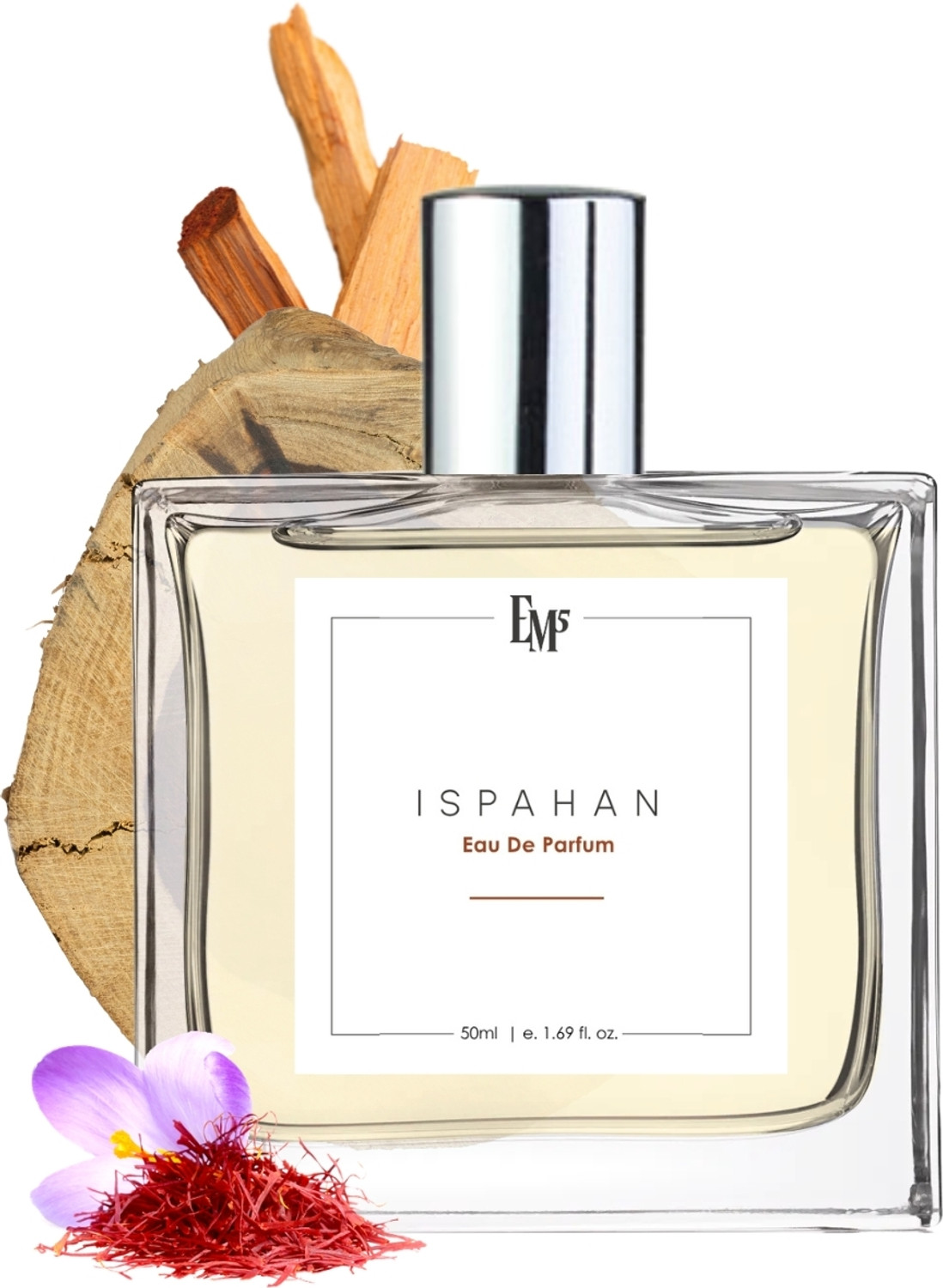 Image of Em5 Ispahan Unisex Perfume | Oud Rose Woody Warm Spicy | Luxury Gift for Him / Her Eau de Parfum - 50 ml