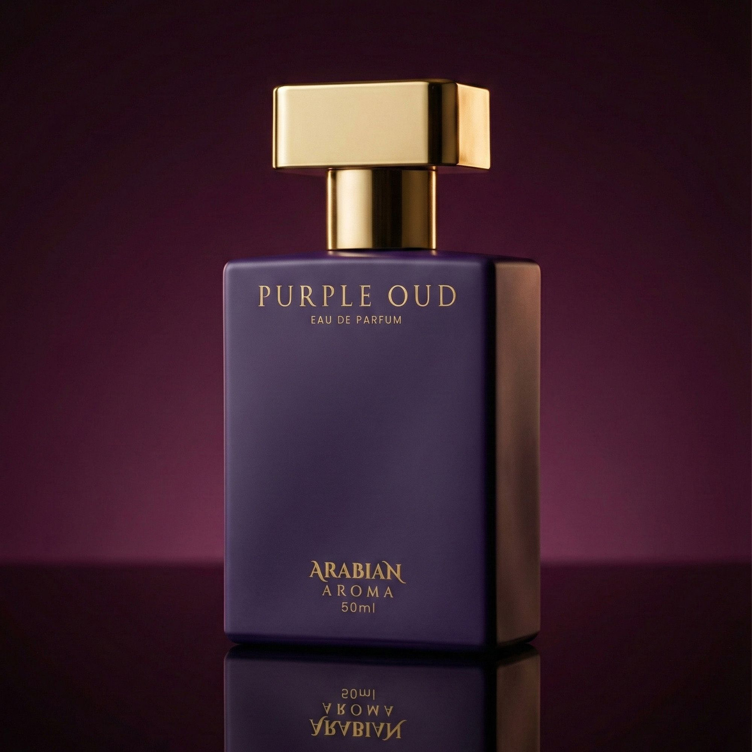 Image of Arabian Aroma Purple Oud for Men Saffron & Pink Pepper Long Lasting Bold Luxury Fragrance Perfume - 50 ml