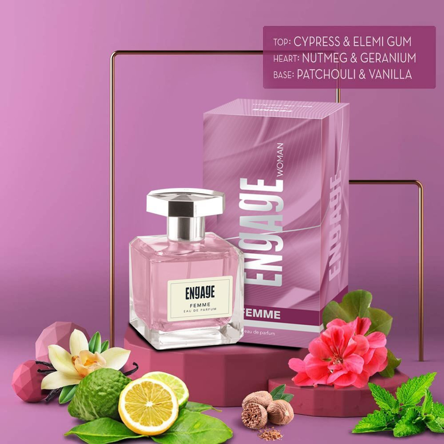 Image of Engage Moments Luxury Women's Gift Set (X2)Yang + FemmeLong Lasting EDP Eau de Parfum - 200 ml